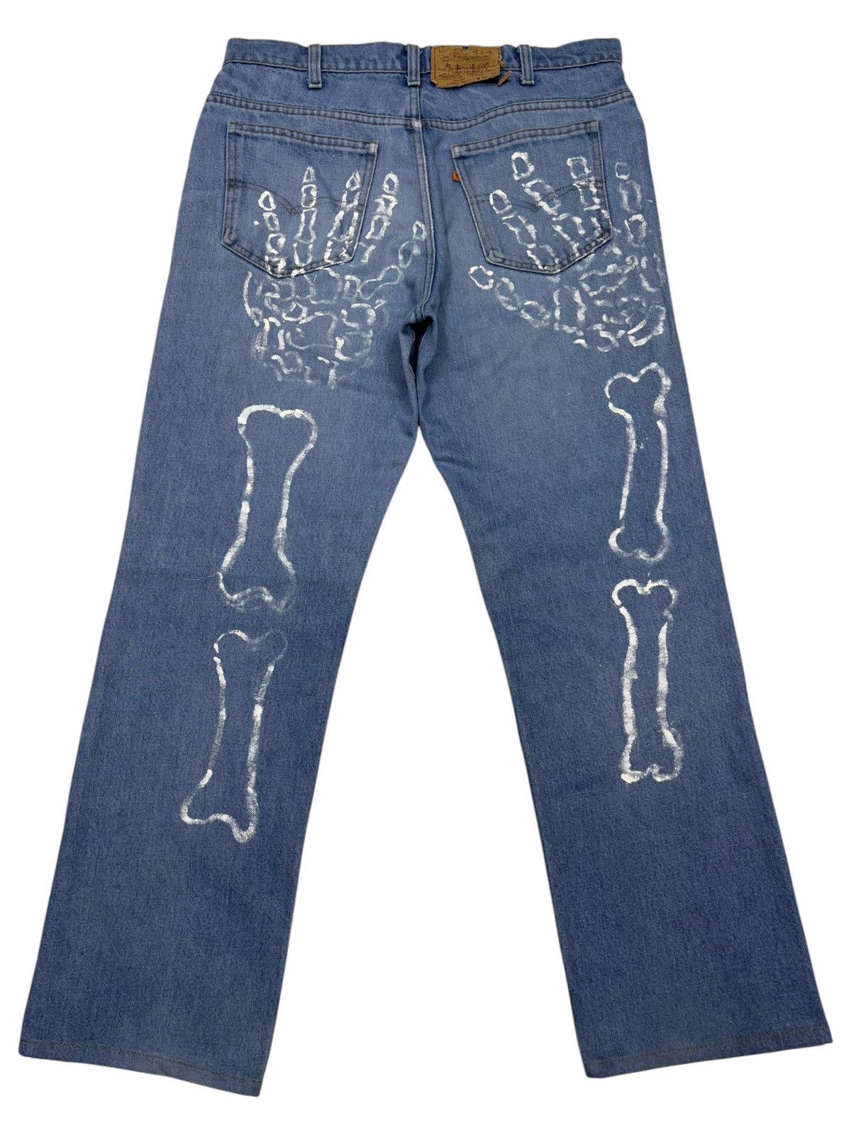 Kapital RARE VINTAGE LEVIS 505 ORANGE TAB HAND PAINTED BAGGY JEANS Size US 34 / EU 50 - 7 Thumbnail