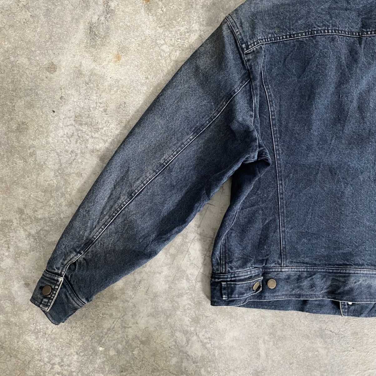 Marithe + Francois Girbaud 1980’s Vintage MFG Faded Black Lined Trucker Denim Jacket Size US M / EU 48-50 / 2 - 13 Thumbnail