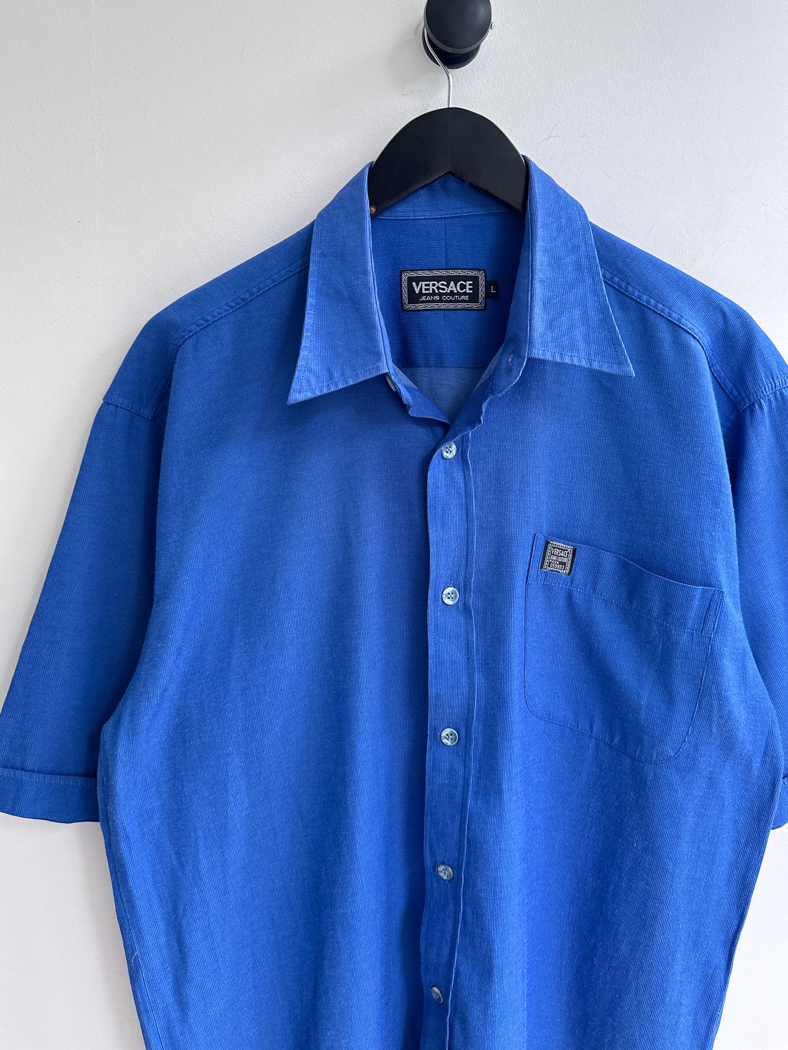 Versace Vintage Versace Short Sleeve Shirt Size US L / EU 52-54 / 3 - 2 Thumbnail