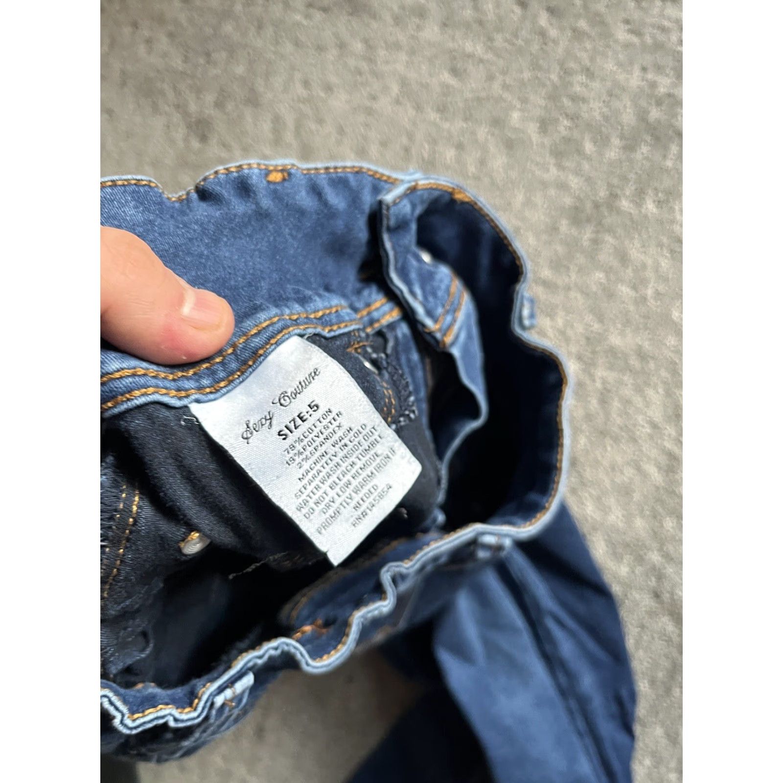 Juicy Couture JUICY COUTURE Mid Rise Skinny Jeans with Side Zipper Pockets Women's Size 5 Blue Denim Size 27" / US 4 / IT 40 - 6 Thumbnail