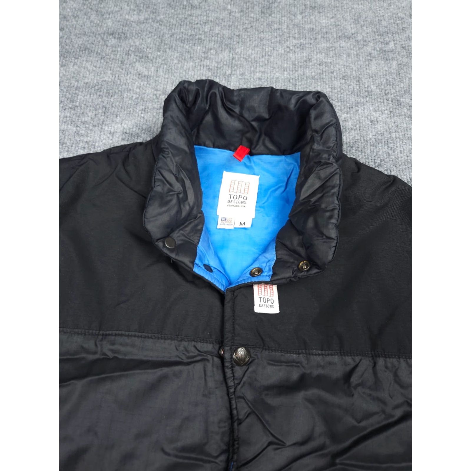 Topo Designs Topo Designs Puffer Vest Women's M Black Snap Primaloft Nylon Made USA Size M / US 6-8 / IT 42-44 - 3 Thumbnail
