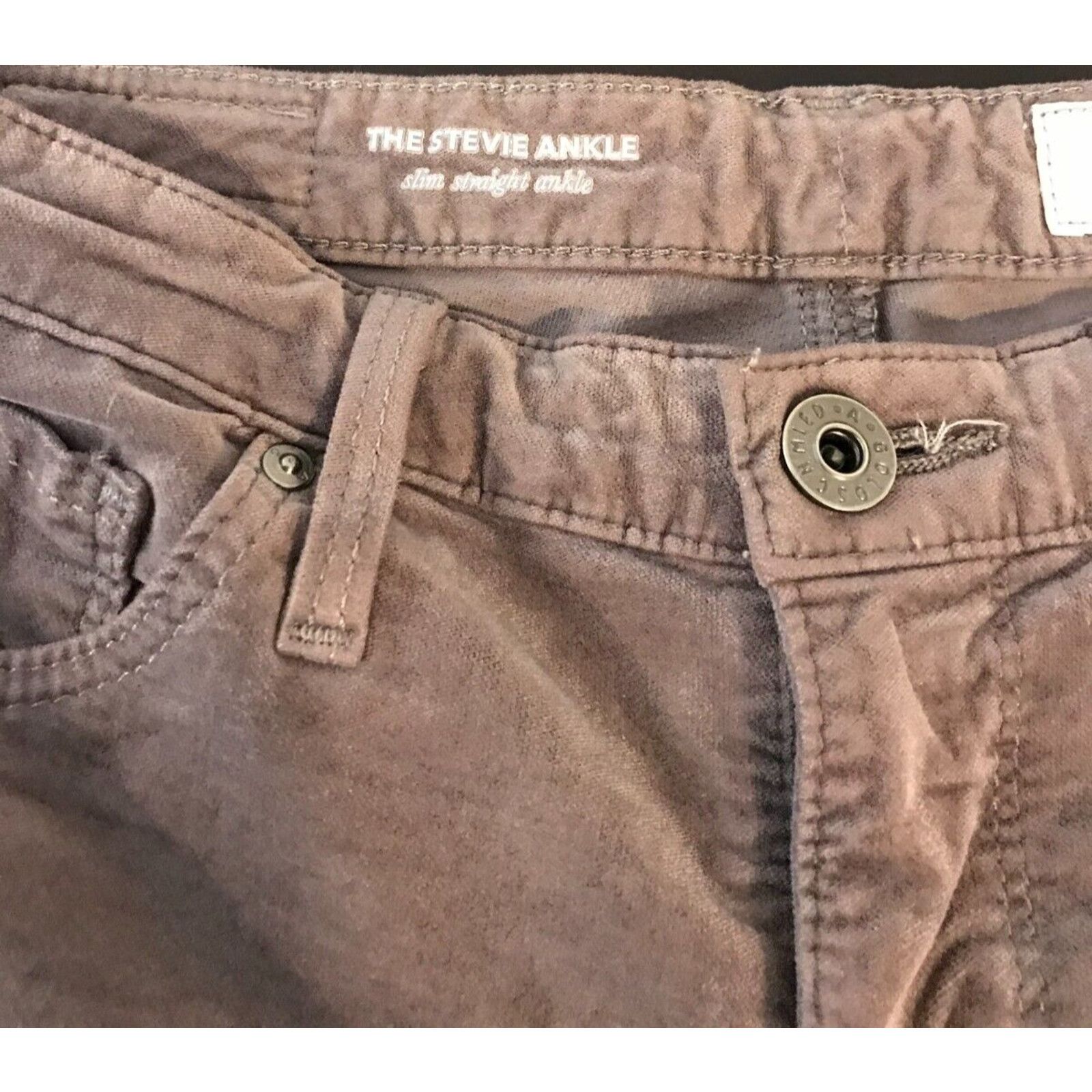 Anthropologie Anthropologie AG Adriano Goldschmied The Stevie Slim Brown Size 25" / US 0 / IT 36 - 4 Thumbnail