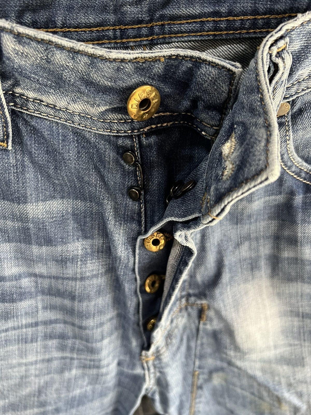 Diesel 🔥Vintage Diesel Industry Cropped Distressed Denim Size US 33 - 9 Thumbnail