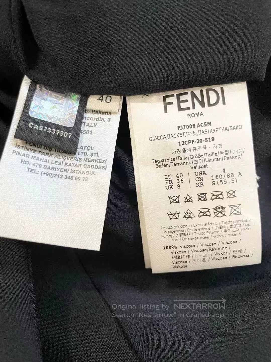 Fendi Fendi Black White Blazer Size40. Size US XXS / EU 40 - 6 Thumbnail