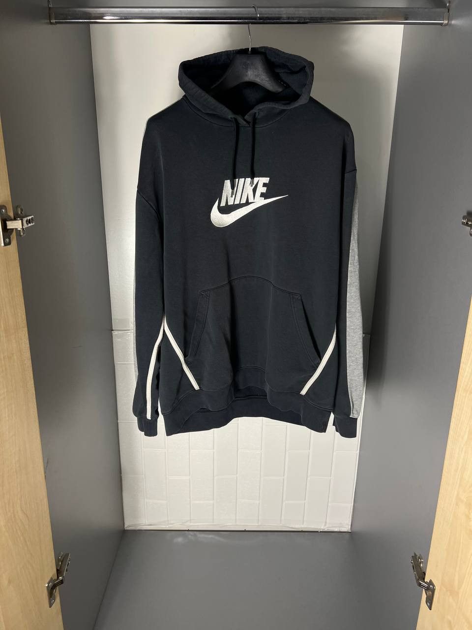 Nike VINTAGE NIKE BIG LOGO SWOOSH HOODIE RETRO DRILL Y2K 90s USA Size US XL / EU 56 / 4 - 1 Thumbnail