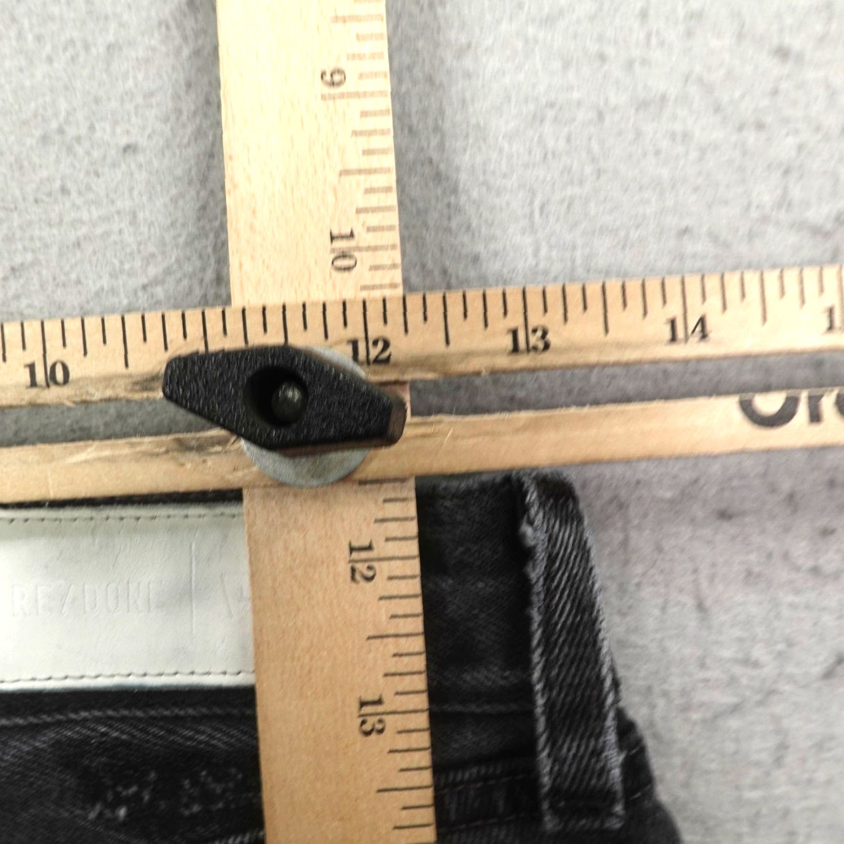 RE/DONE RE/DONE Jeans Womens 26 Black Denim Button Fly High Rise Straight Leg Size 26" / US 2 / IT 38 - 6 Thumbnail