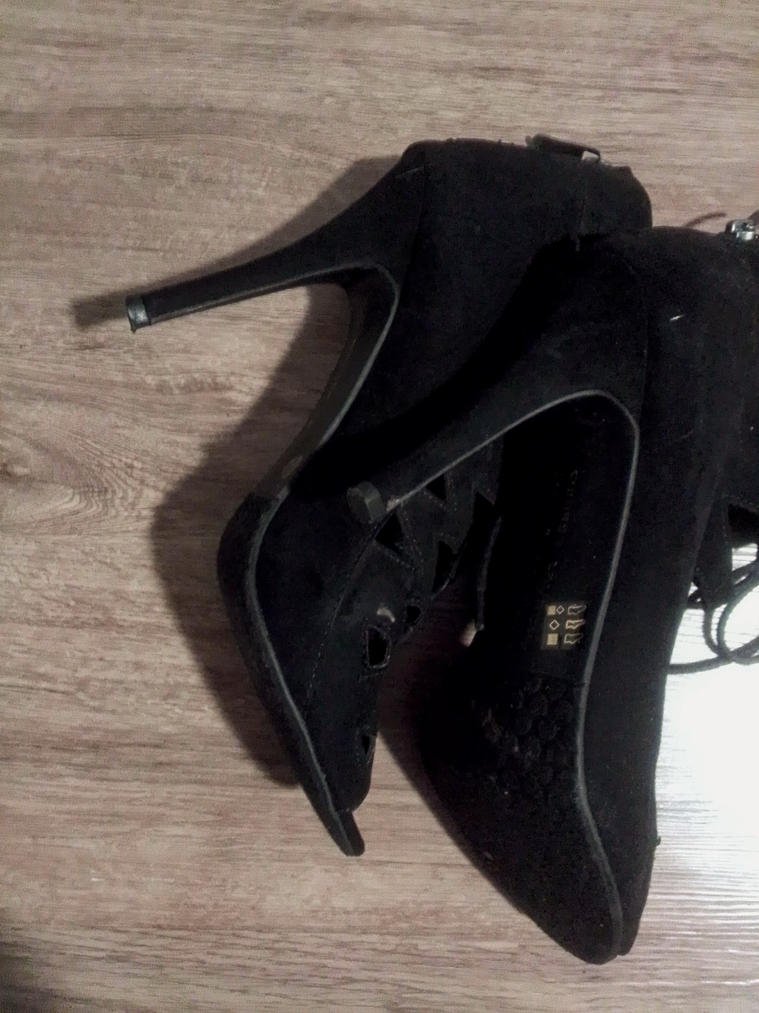 Chinese Laundry Elegant Chinese Laundry Black Open Toe Shoes with Lace Ups Size US 9.5 / IT 39.5 - 6 Thumbnail