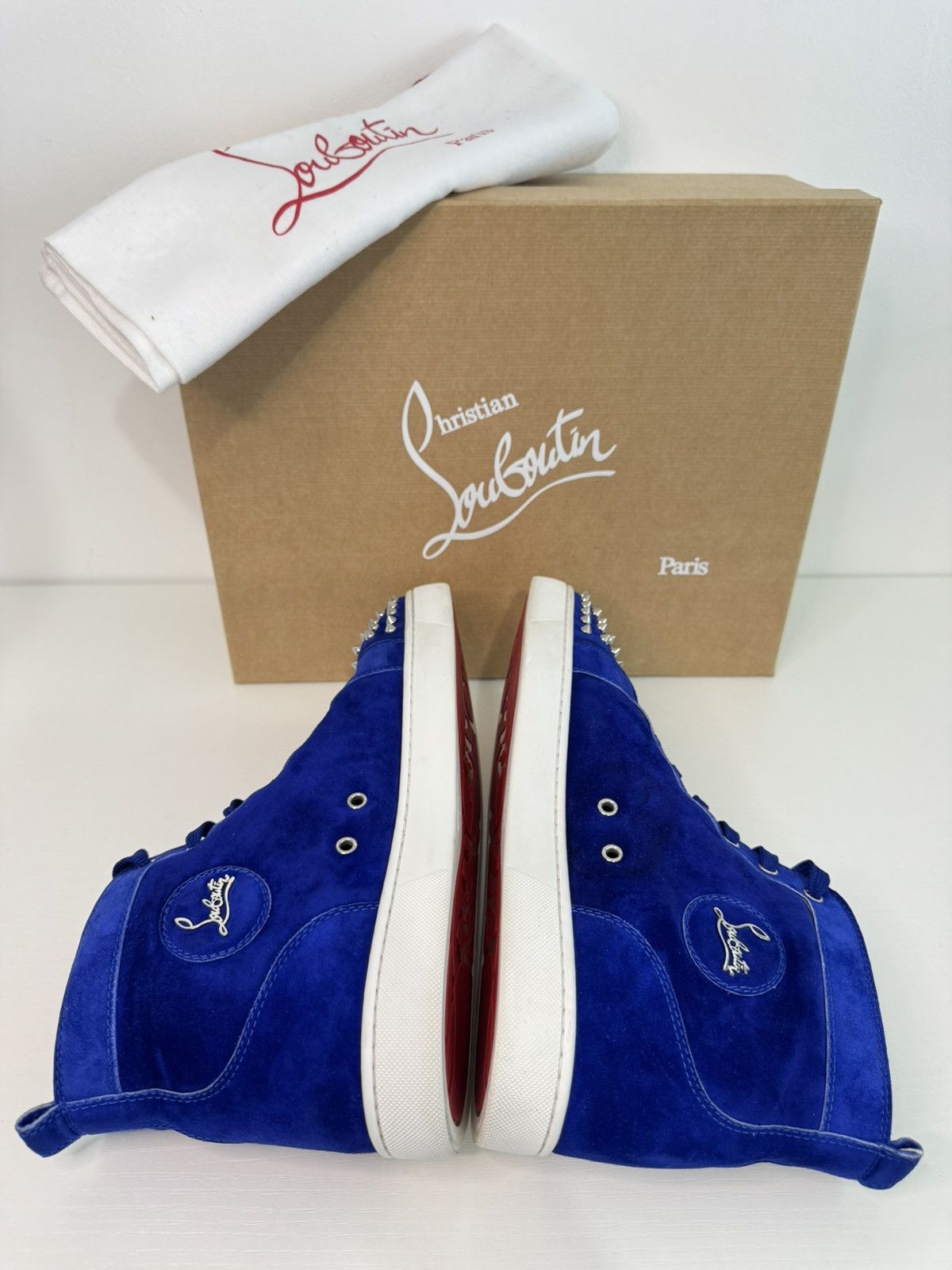 Louis Vuitton Christian Louboutin Lou Spikes Orlato Sneakers – Sz 45.5 Size US 12.5 / EU 45-46 - 5 Thumbnail