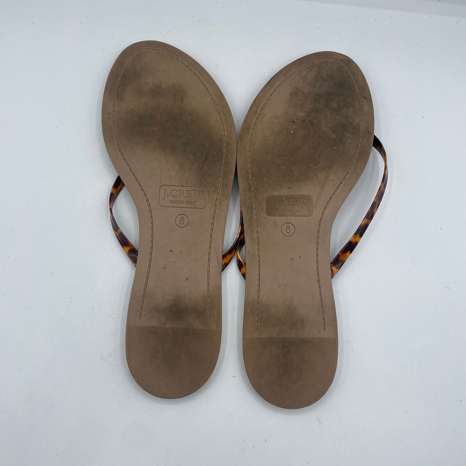 J.Crew J Crew Thong Sandals Leopard Italy Leather Flip Flops 8 Size US 8 / IT 38 - 8 Thumbnail
