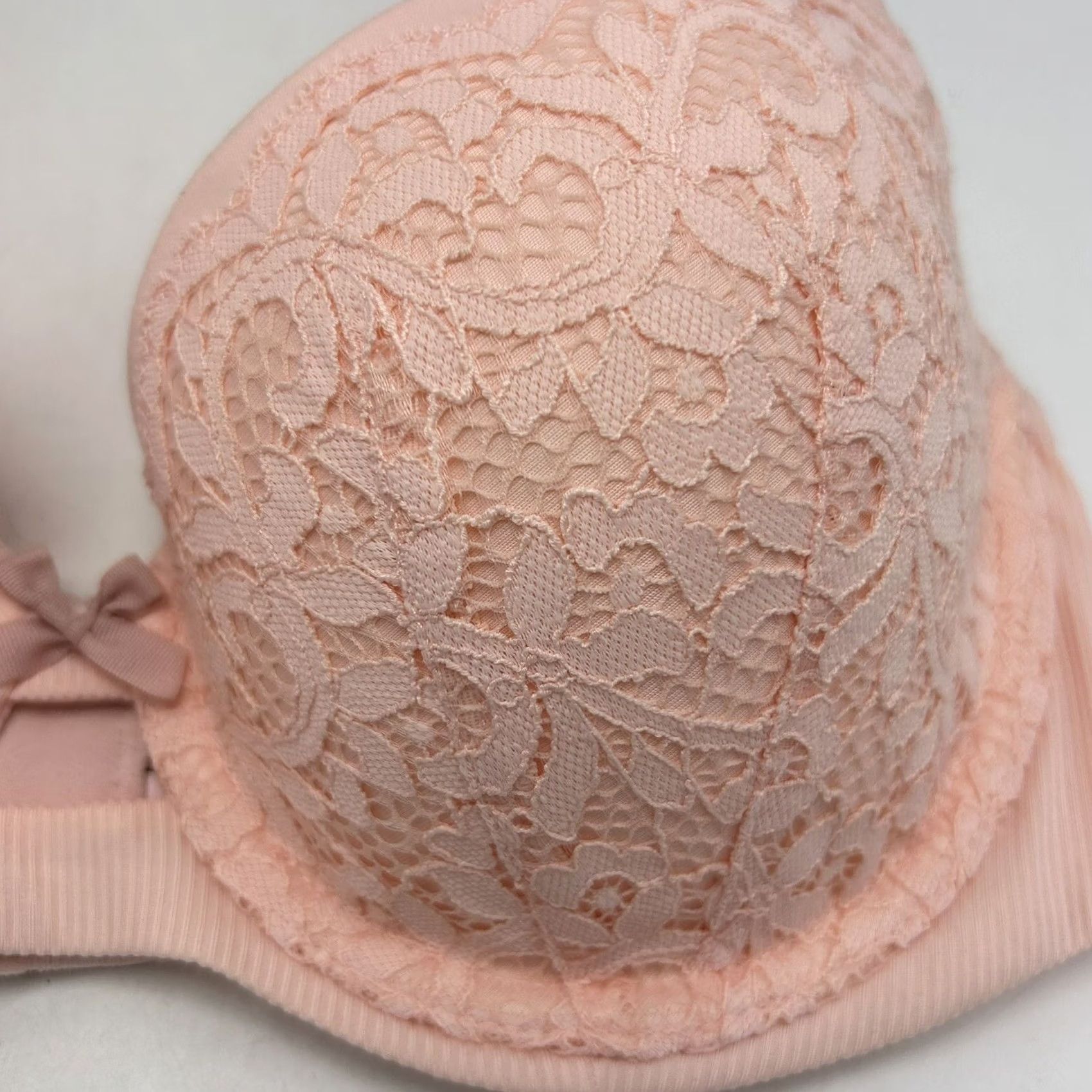 Victoria's Secret Victoria's Secret Pink Lace Lined Demi Bra 34D Adjustable Feminine Coquet Size ONE SIZE - 5 Thumbnail
