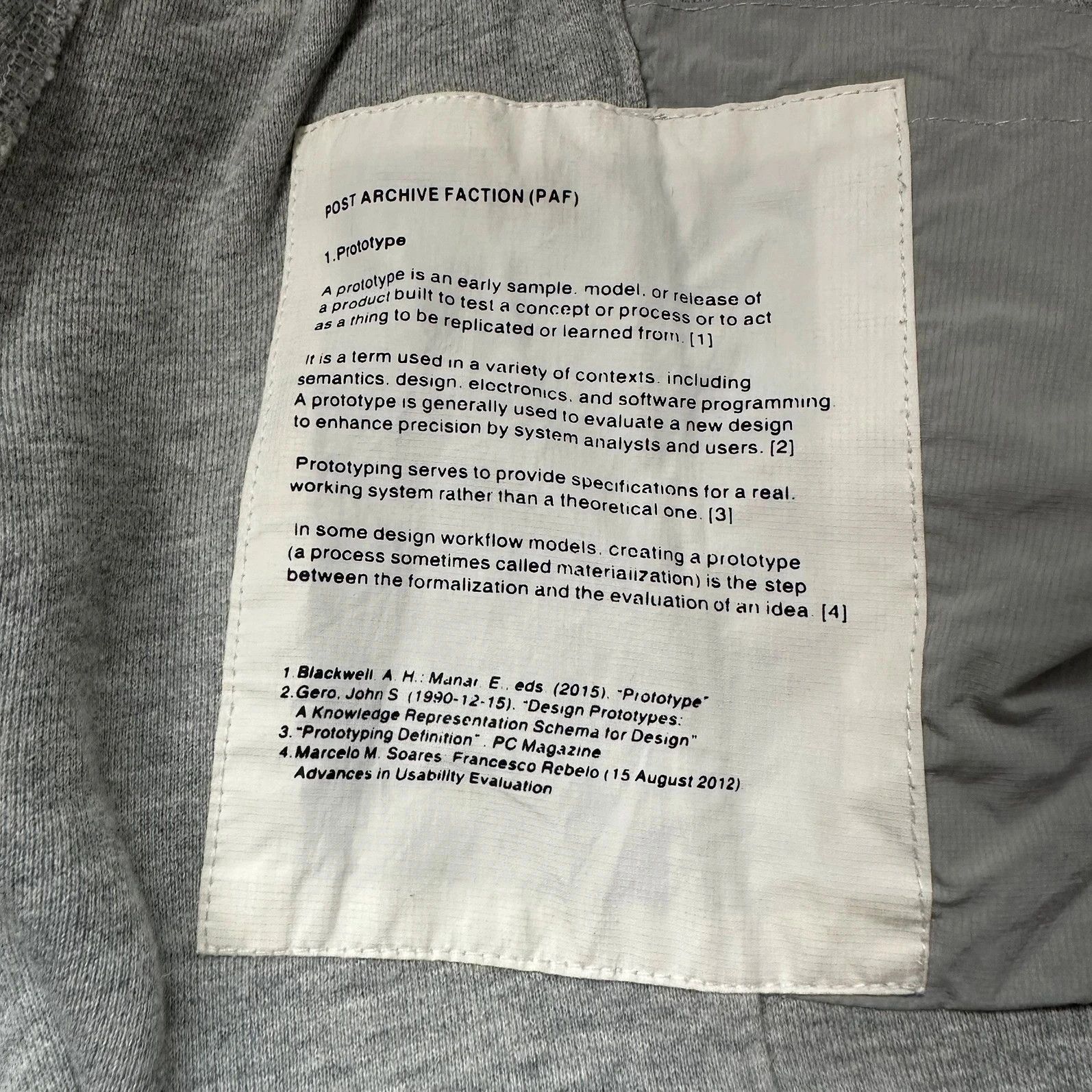 POST ARCHIVE FACTION (PAF) Sweatpant PAF Sample Unreleased Center Pocket Pant AW18 Size US 34 / EU 50 - 6 Thumbnail