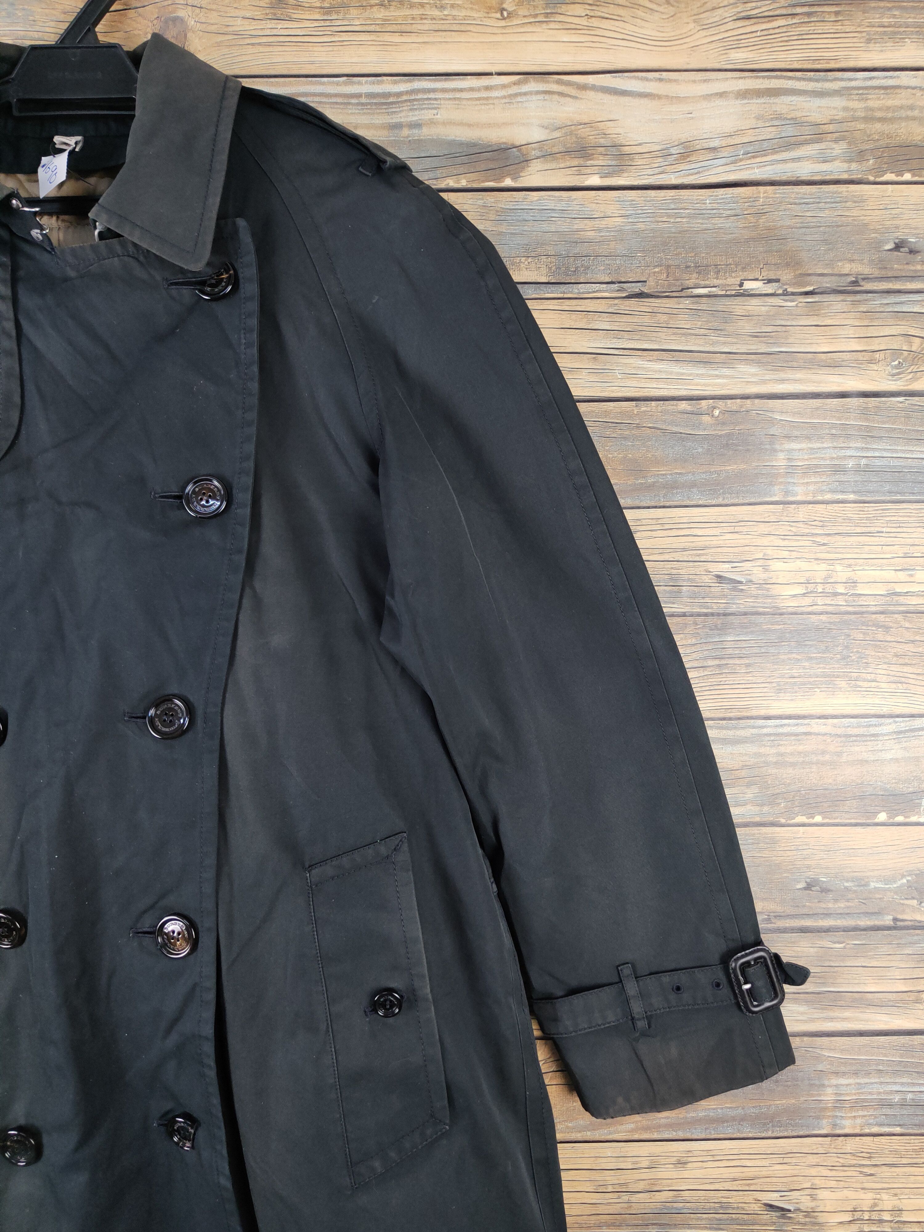 Burberry D Burberry Black Faded trench coat Long Jackets #W1690 Size L / US 10 / IT 46 - 7 Thumbnail