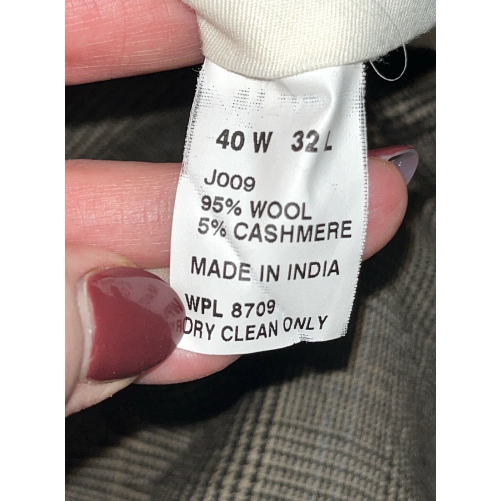 Nautica VINTAGE Nautica Dress Pants plaid Gray Tan Wool Cashmere Pleated 40 x 32 Mens Sz 40 Regular Zip Hook & Eye Front Pleated Pockets Cuffed 60s? Size US 40 / EU 56 - 2 Thumbnail