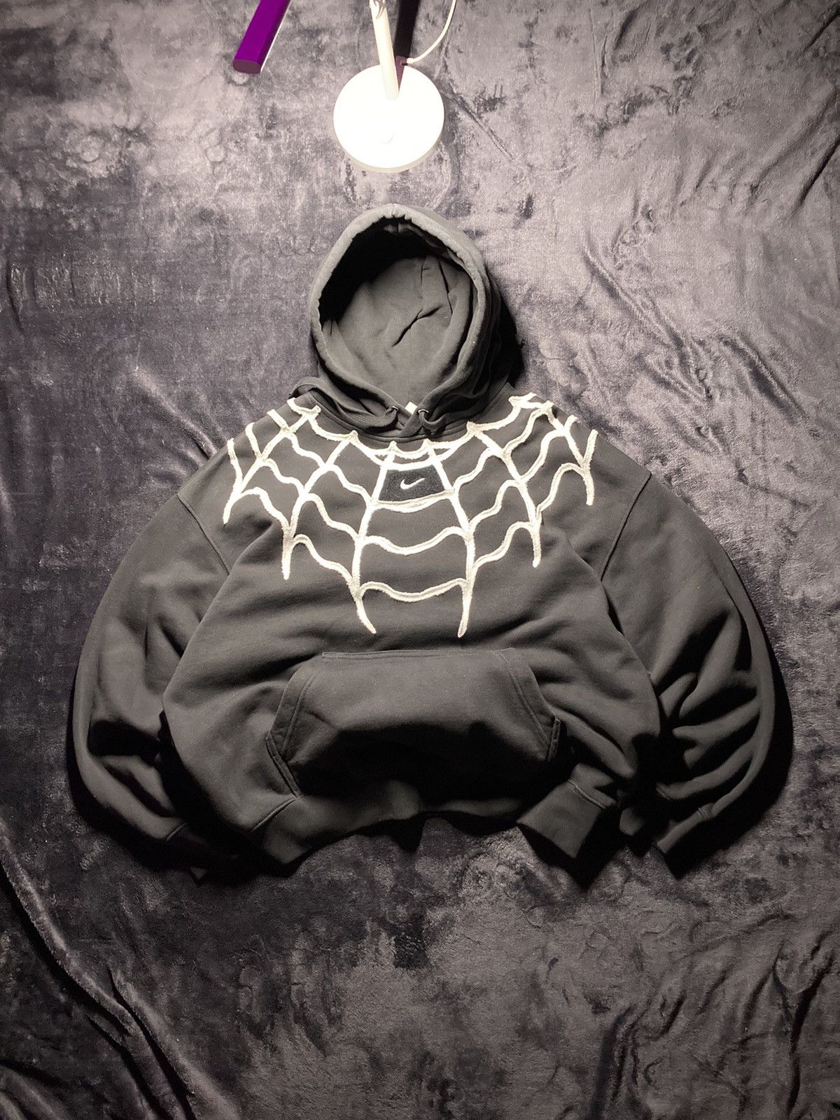 Nike × Vintage ⛩️Nike hoodie custom vintage y2k center logo spider web 1of1 Size US L / EU 52-54 / 3 - 2 Thumbnail