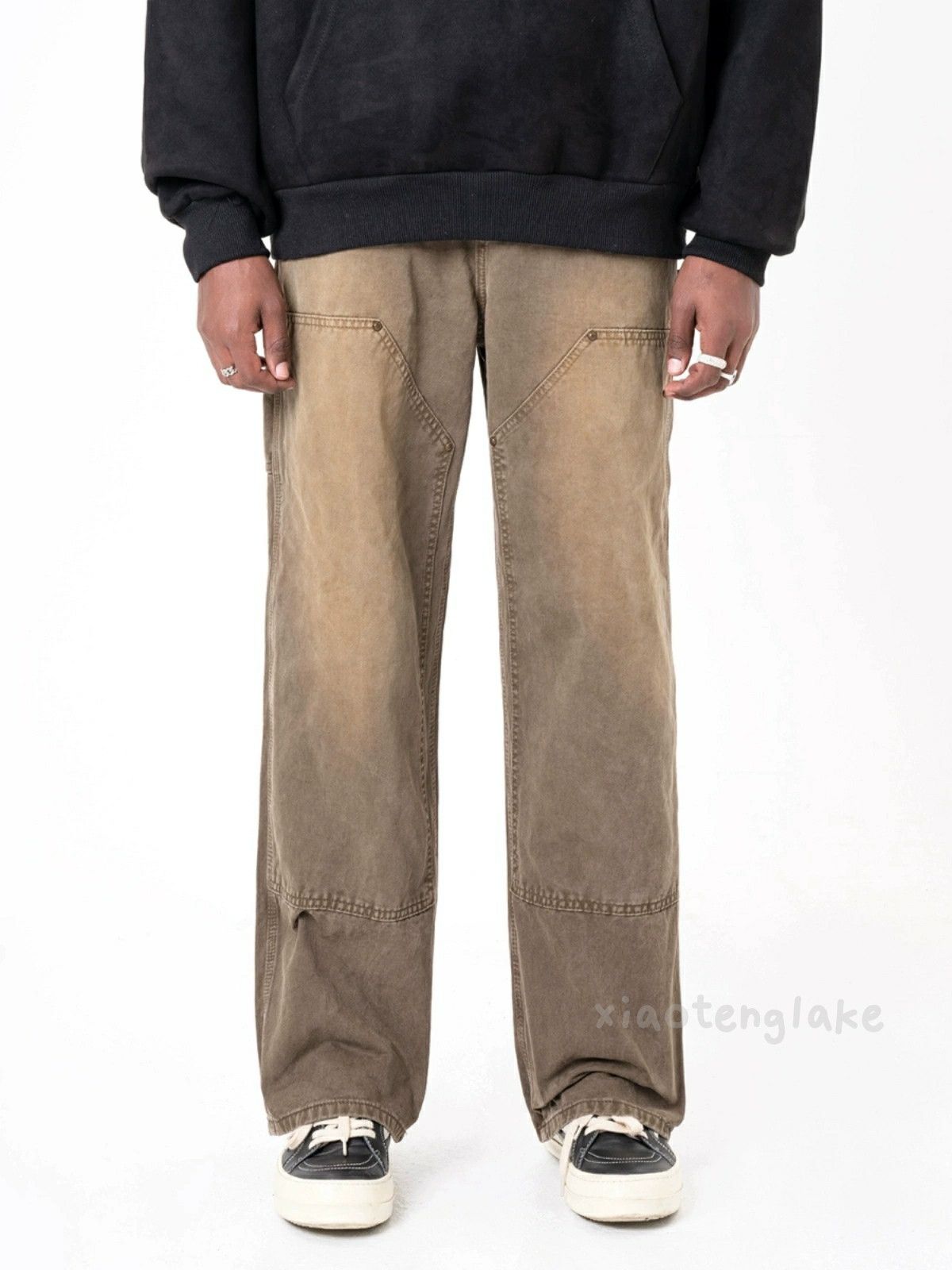 Designer × Japanese Brand × Vintage washed faded cleanfit carpenter workwear cargo pants Size US 34 / EU 50 - 5 Thumbnail