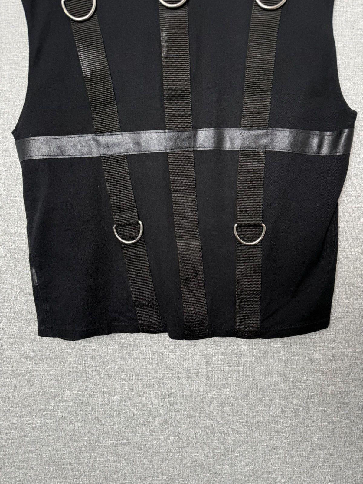 20471120 Aderlass Gothic Cyberpunk Vest With Straps & Metal Buckles Size US L / EU 52-54 / 3 - 13 Thumbnail