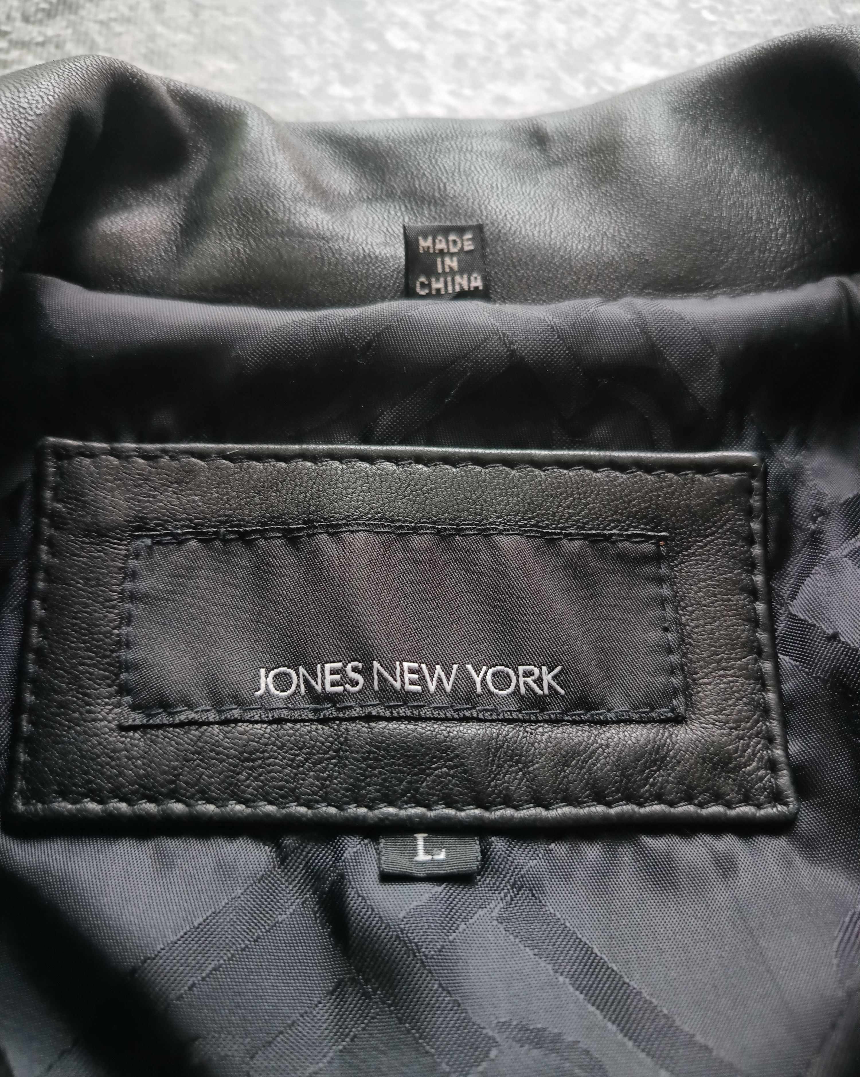 Jones New York Vintage Faded Leather Jacket Size L / US 10 / IT 46 - 6 Thumbnail