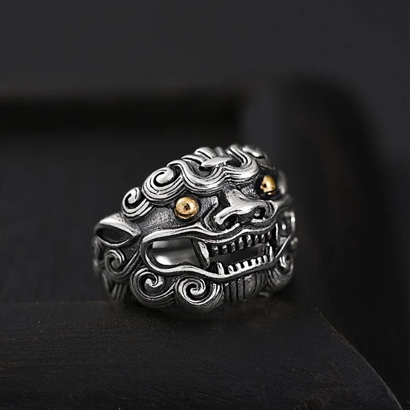 Other Retro Golden Eye Lion Ring Size ONE SIZE - 1 Thumbnail