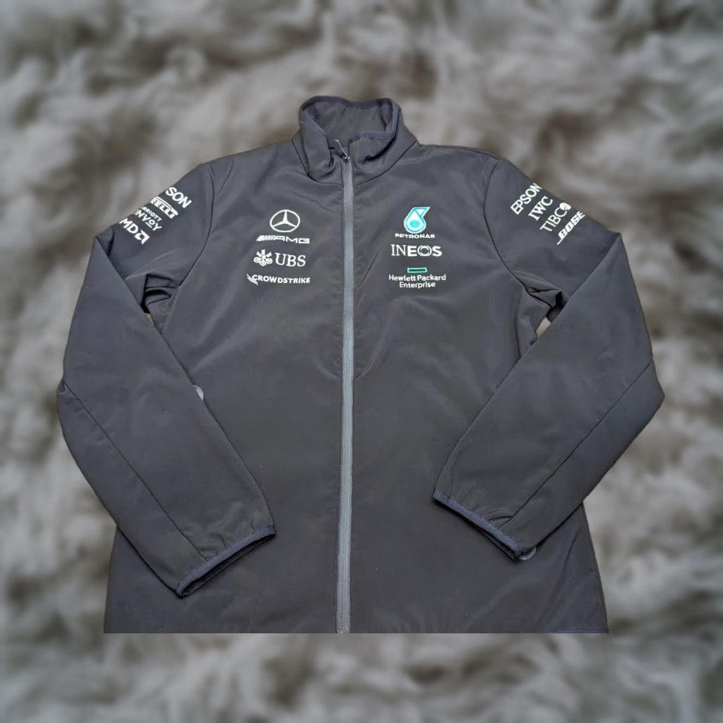 Vintage Mercedes F1 Team Jacket Size M Stichd Black Full Zip Mens Track Jacket Size US M / EU 48-50 / 2 - 1 Thumbnail