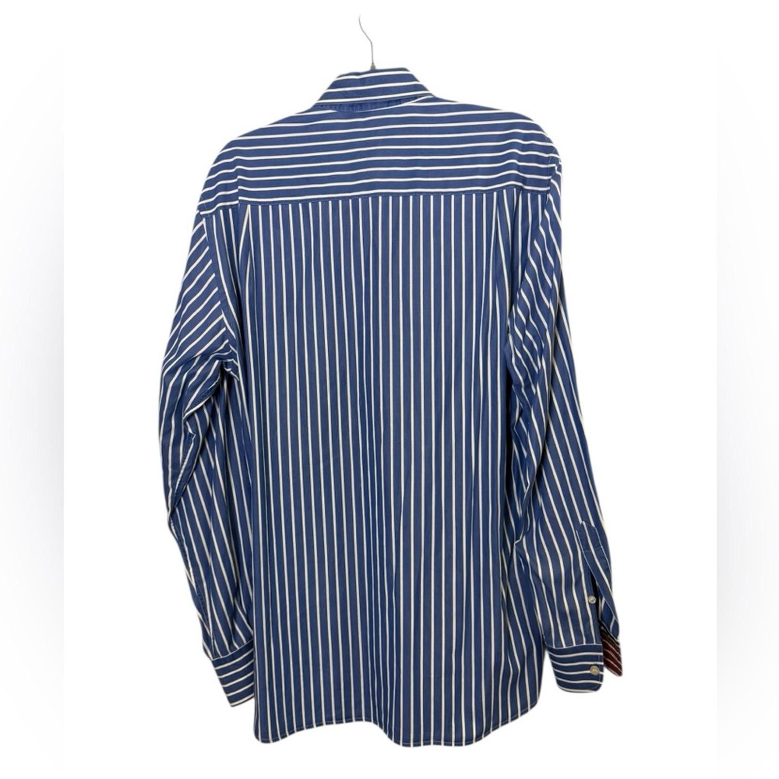 Paul & Shark Paul & Shark Men’s Navy and White Striped Shirt sz 42 Size US L / EU 52-54 / 3 - 4 Thumbnail