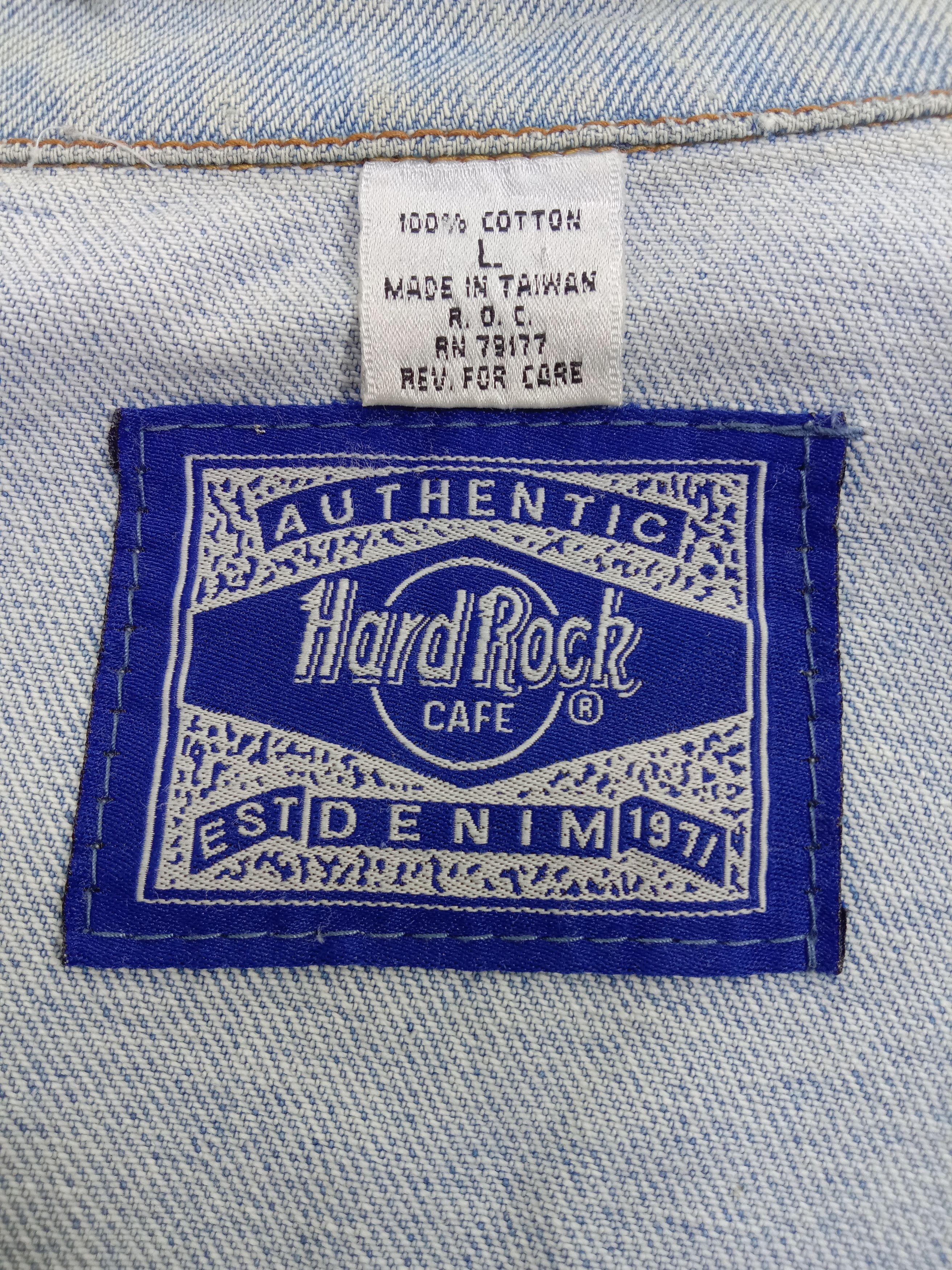 Hard Rock Cafe Vintage Hard Rock Cafe Los Angeles Distressed Denim Jacket Size US L / EU 52-54 / 3 - 10 Thumbnail