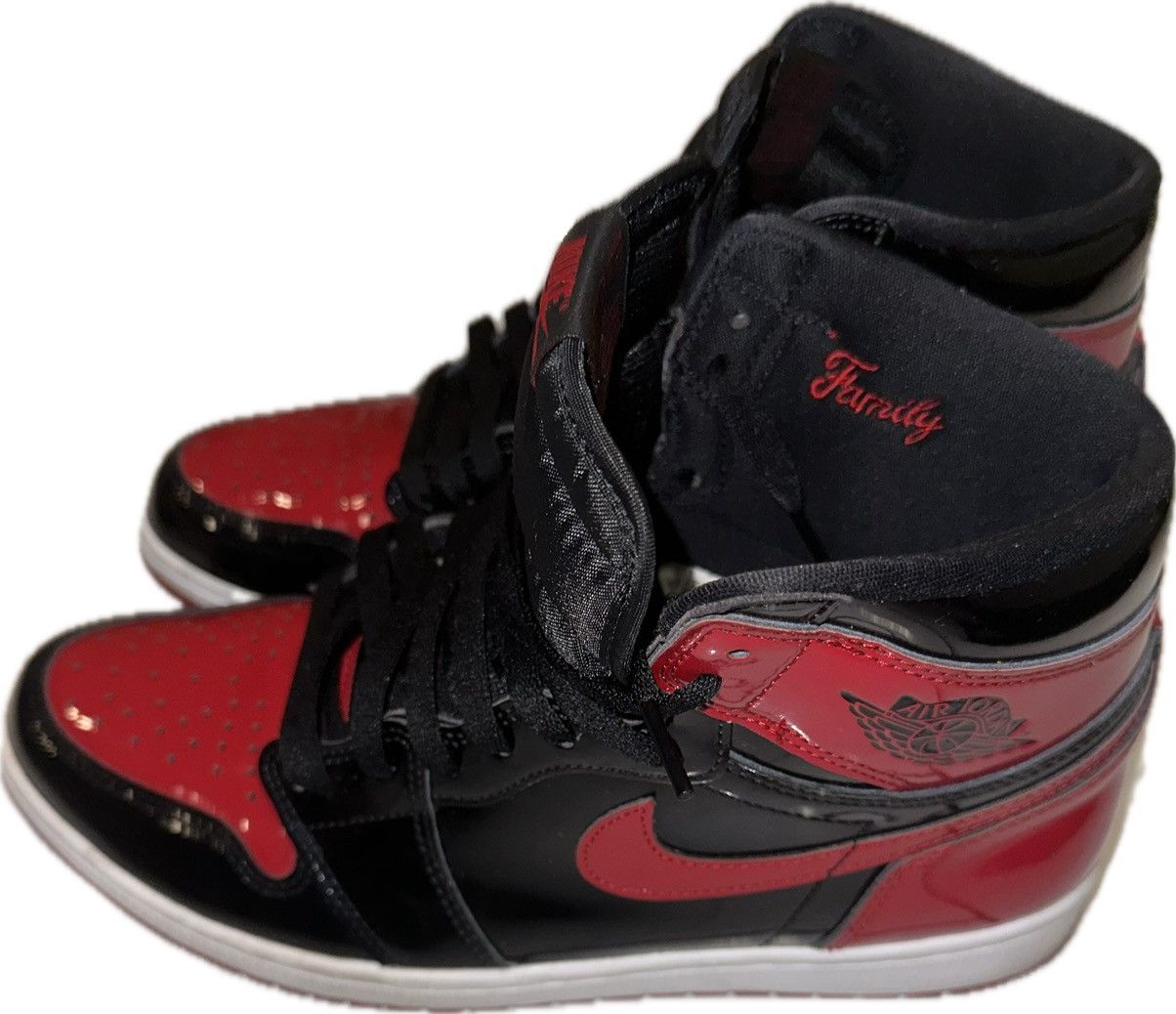 Nike Jordan 1 retro High ( Patent Bred) Size US 11.5 / EU 44-45 - 6 Thumbnail