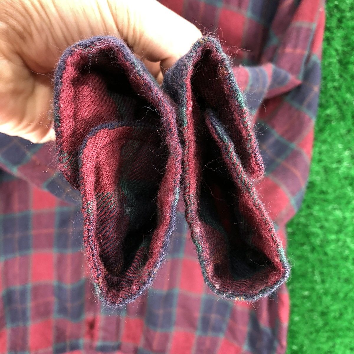 Japanese Brand Vintage 80'a Wool Flannel Checkered by Key Largo Size US S / EU 44-46 / 1 - 10 Thumbnail