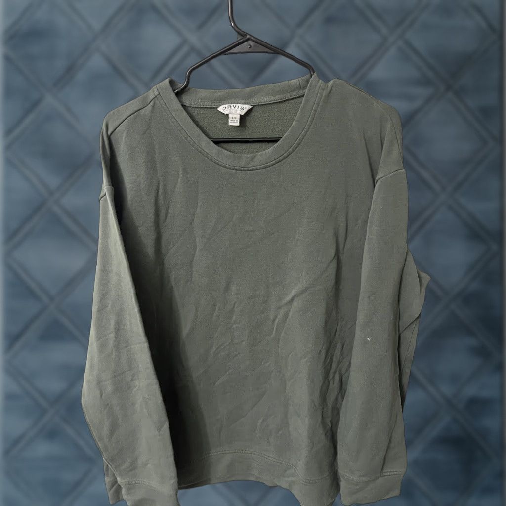 Orvis VINTAGE Orvis Shirt Men L Green Long Sleeve Crew Neck Pullover Classic Collection Size US L / EU 52-54 / 3 - 1 Thumbnail
