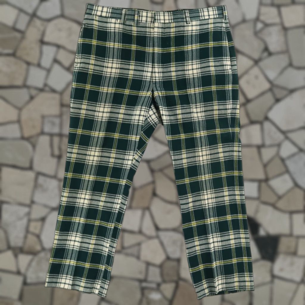 Chaps VTG Chapps East Wool Knit Chino Pants Green Plaid Men's 38 Size US 38 / EU 54 - 1 Thumbnail