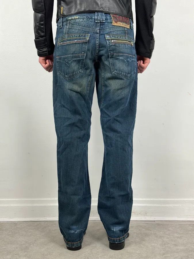 Dsquared2 2000s Dsquared2 Blue Faded Wide Denim Jeans Size US 33 - 4 Thumbnail