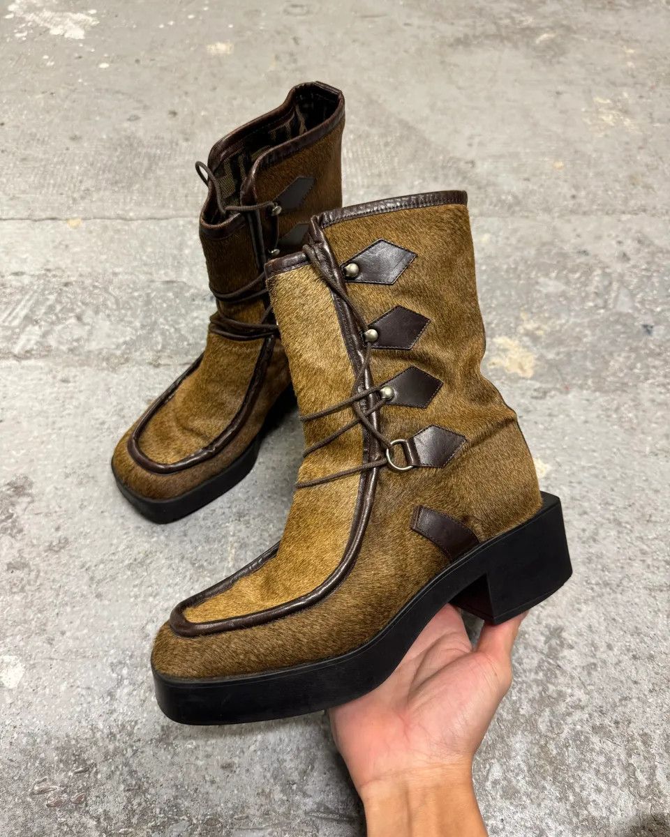 Fendi Fendi Pony Hair Brown Boots Size US 6 / IT 36 - 1 Thumbnail