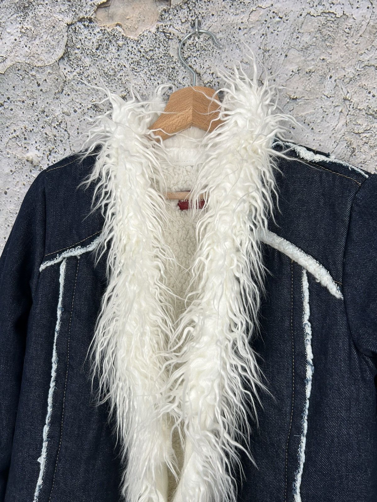 Miss Sixty Miss Sixty Denim Fur Jacket Avant Garde Streetwear Y2K 00s Size S / US 4 / IT 40 - 3 Thumbnail