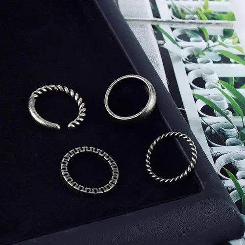 Avant Garde x Jewelry Vibe Jewelry Rings Open Ring (Size 7-13) in Silver, Men's