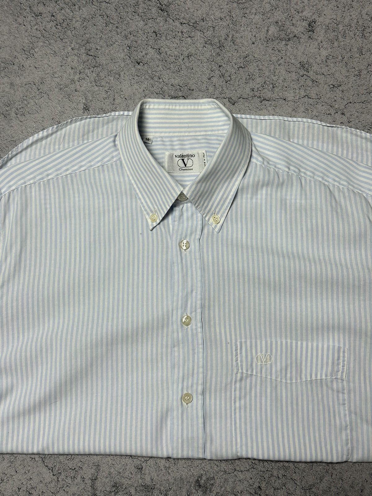 Valentino Vintage Valentino Chemises Long Sleeve Striped Shirt Size US M / EU 48-50 / 2 - 4 Thumbnail