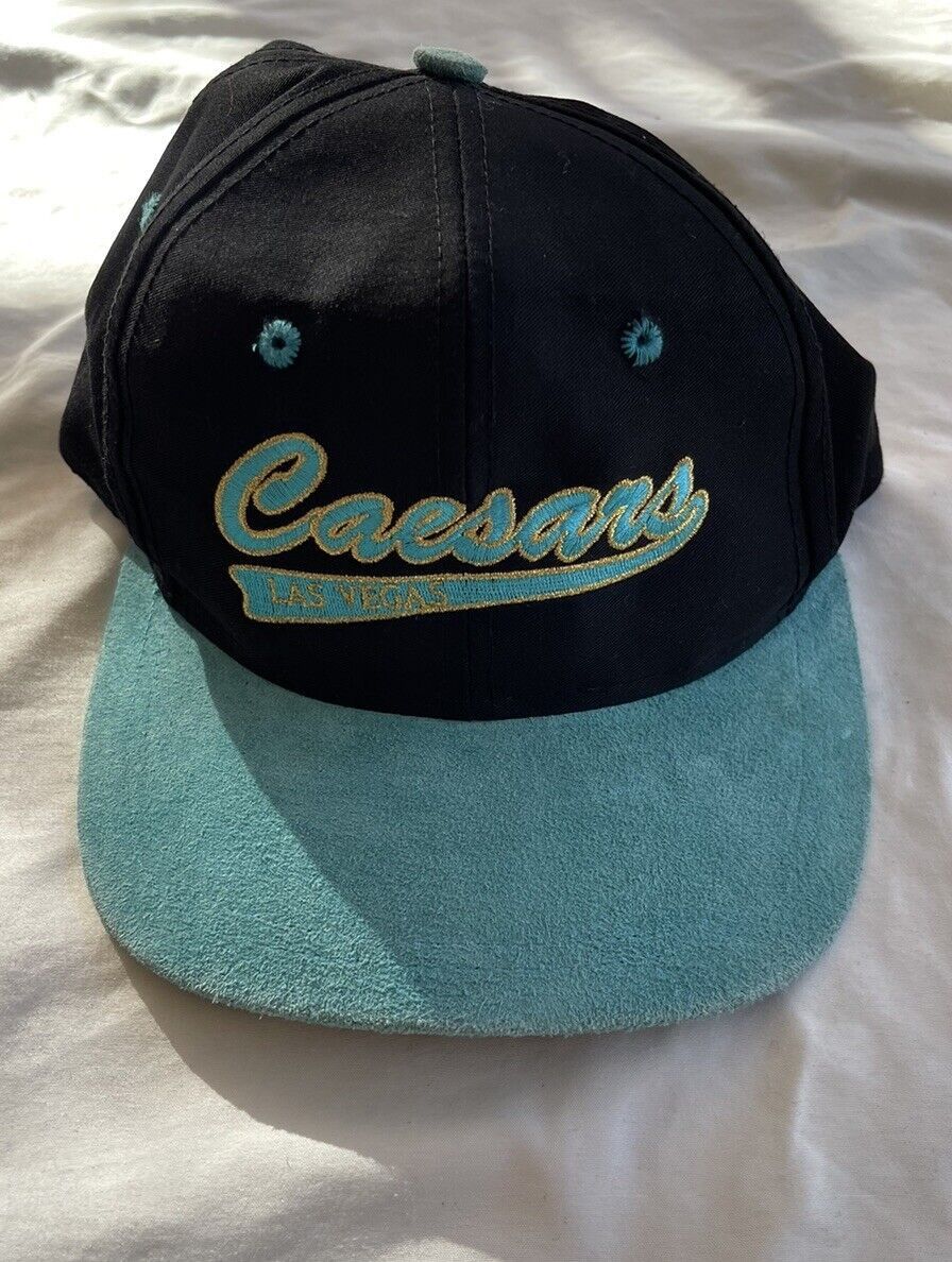 Fruition × Vintage Vintage Caesar’s Casino Las Vegas Hat Black Turquoise 90’s Size ONE SIZE - 1 Thumbnail