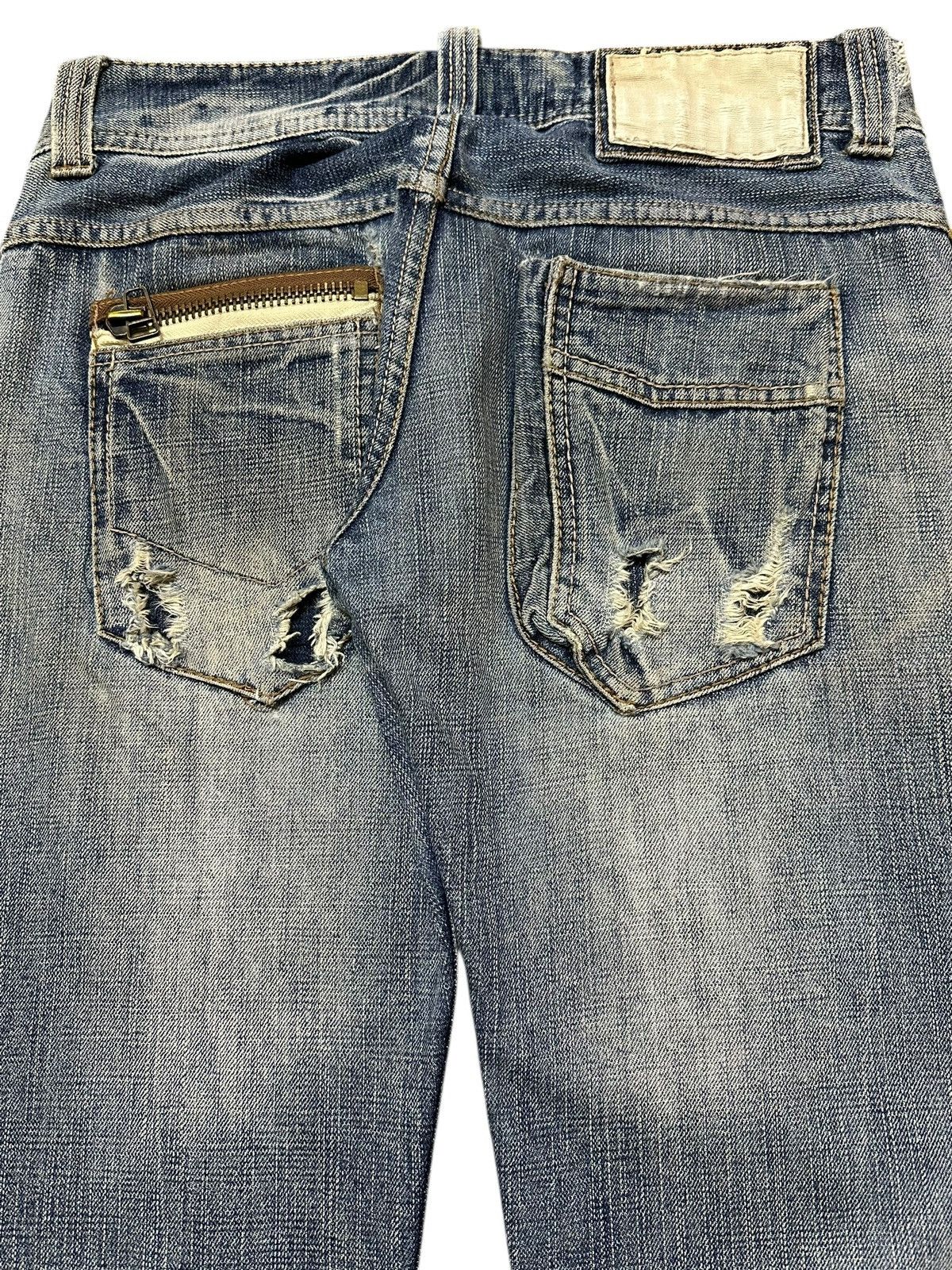 If Six Was Nine Vintage Japanese Selvedge Faded Wash Distress Baggy Jeans Size US 31 - 7 Thumbnail