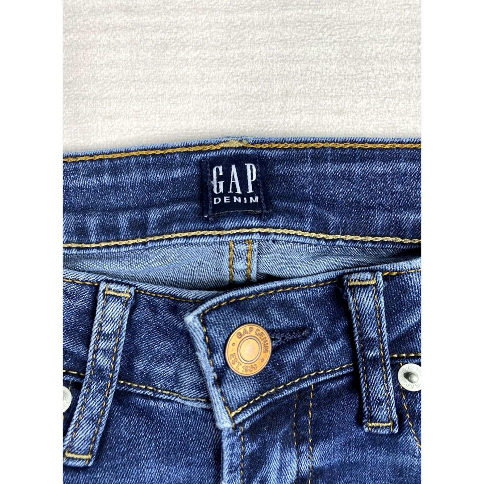 Gap Gap 1969 Jeans Skinny 0/25 Blue Denim Pocket Stretch Women Adult Regular Size 25" / US 0 / IT 36 - 3 Thumbnail