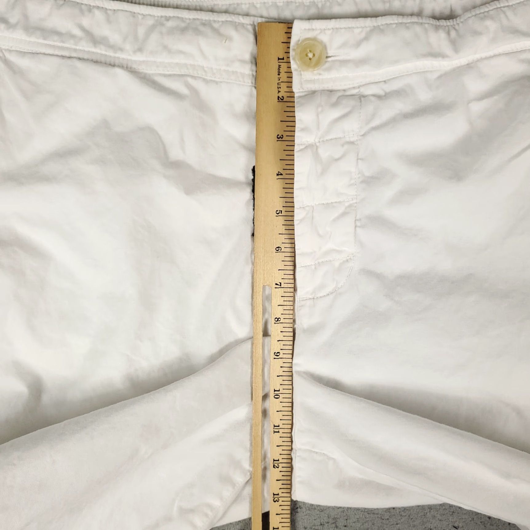 James Perse James Perse Chino Pants Mens 36x29 White Relaxed Flat Front Trousers Size US 36 / EU 52 - 7 Thumbnail
