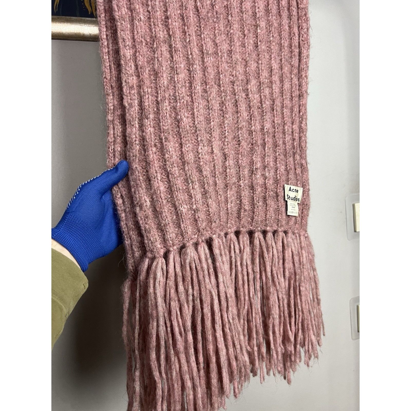 Acne Studios Acne Studios Pink Alpaca Wool Mohair Scarf 245 x 30 cm Size ONE SIZE - 4 Thumbnail