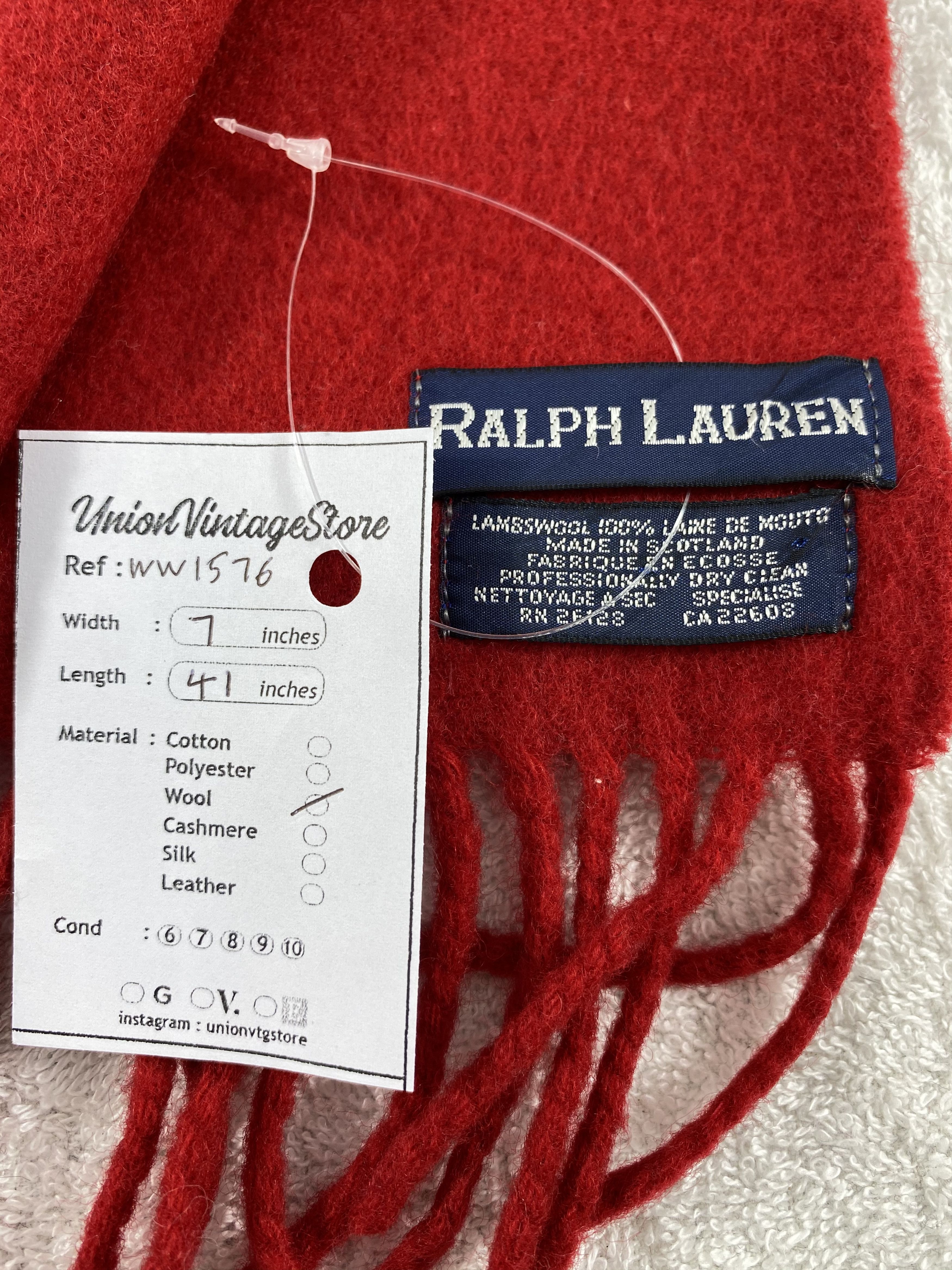 Ralph Lauren × Vintage Ralph Lauren Scarf / Muffler / Neckwear - WW1576 Size ONE SIZE - 5 Thumbnail