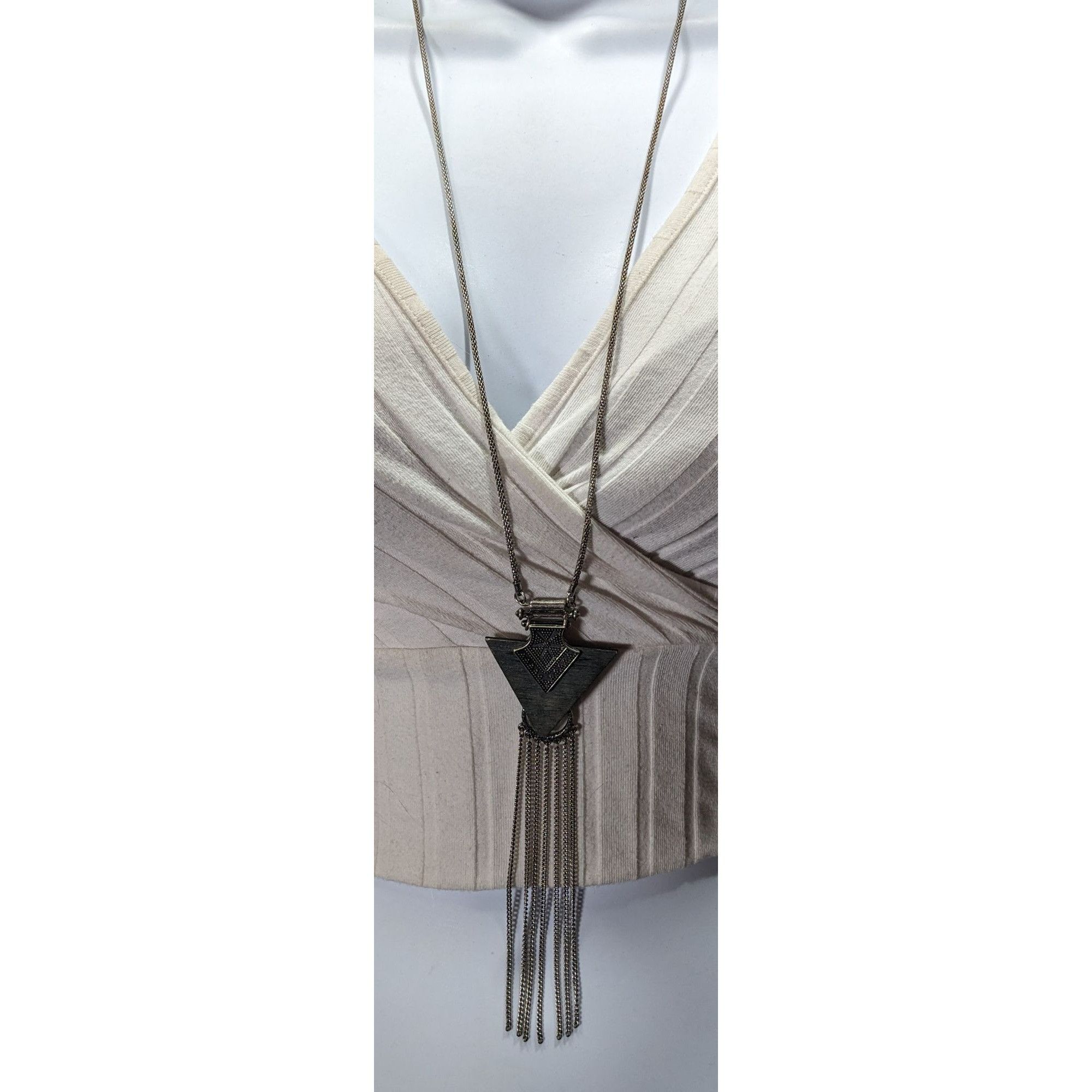 Other Southwestern Arrow And Chain Tassel Wood And Metal Necklace Size ONE SIZE - 5 Thumbnail