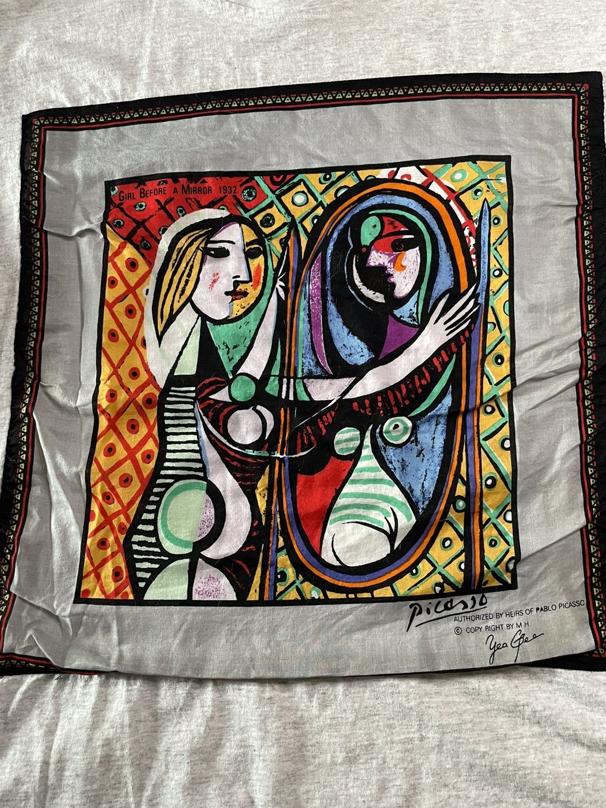 Vintage Vintage Pablo Picasso Girl Before a Mirror Art T-shirt. Size US L / EU 52-54 / 3 - 2 Thumbnail