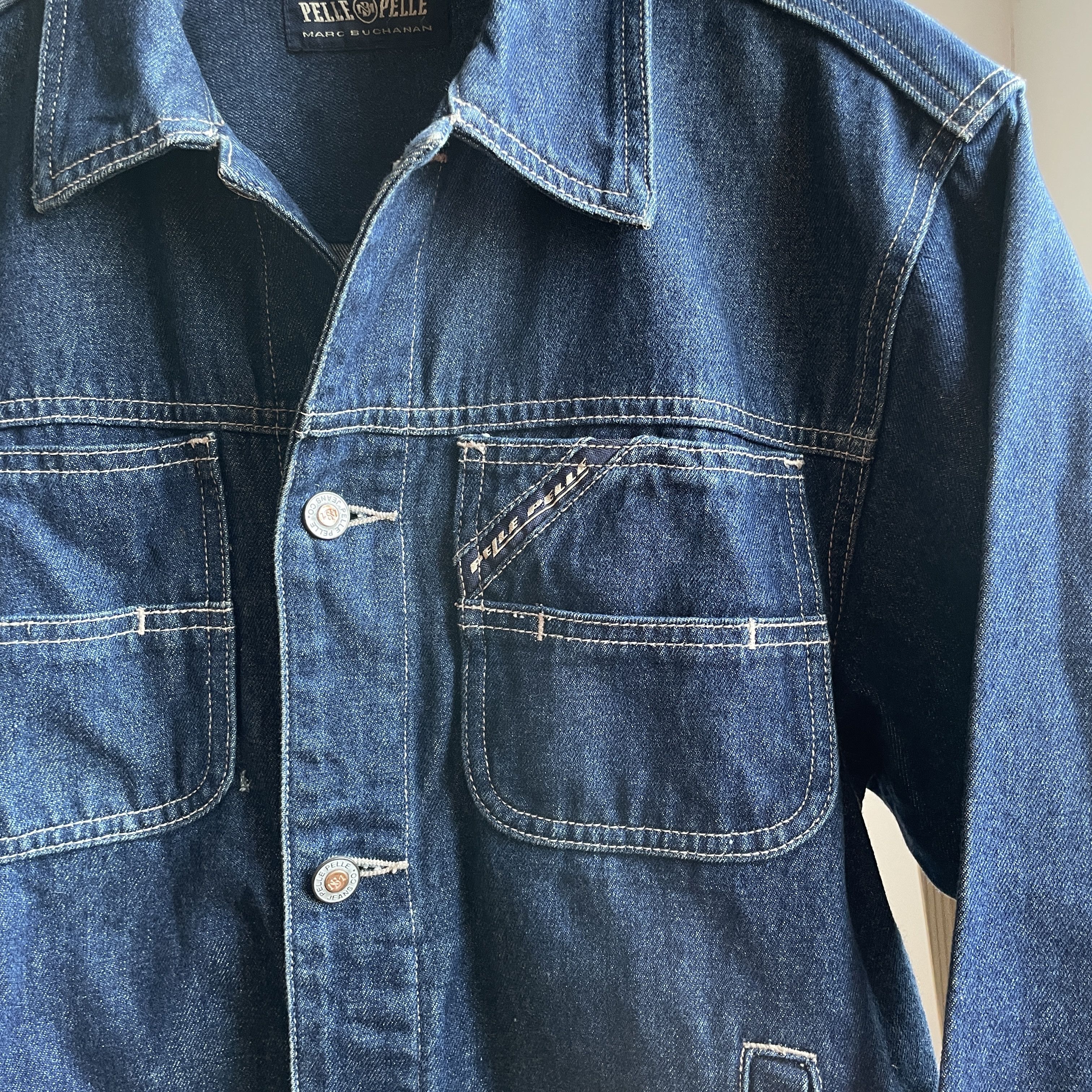 Pelle Pelle Pelle Pelle Marc Buchanan Vintage Y2K Womens Denim Jacket Size S / US 4 / IT 40 - 5 Thumbnail