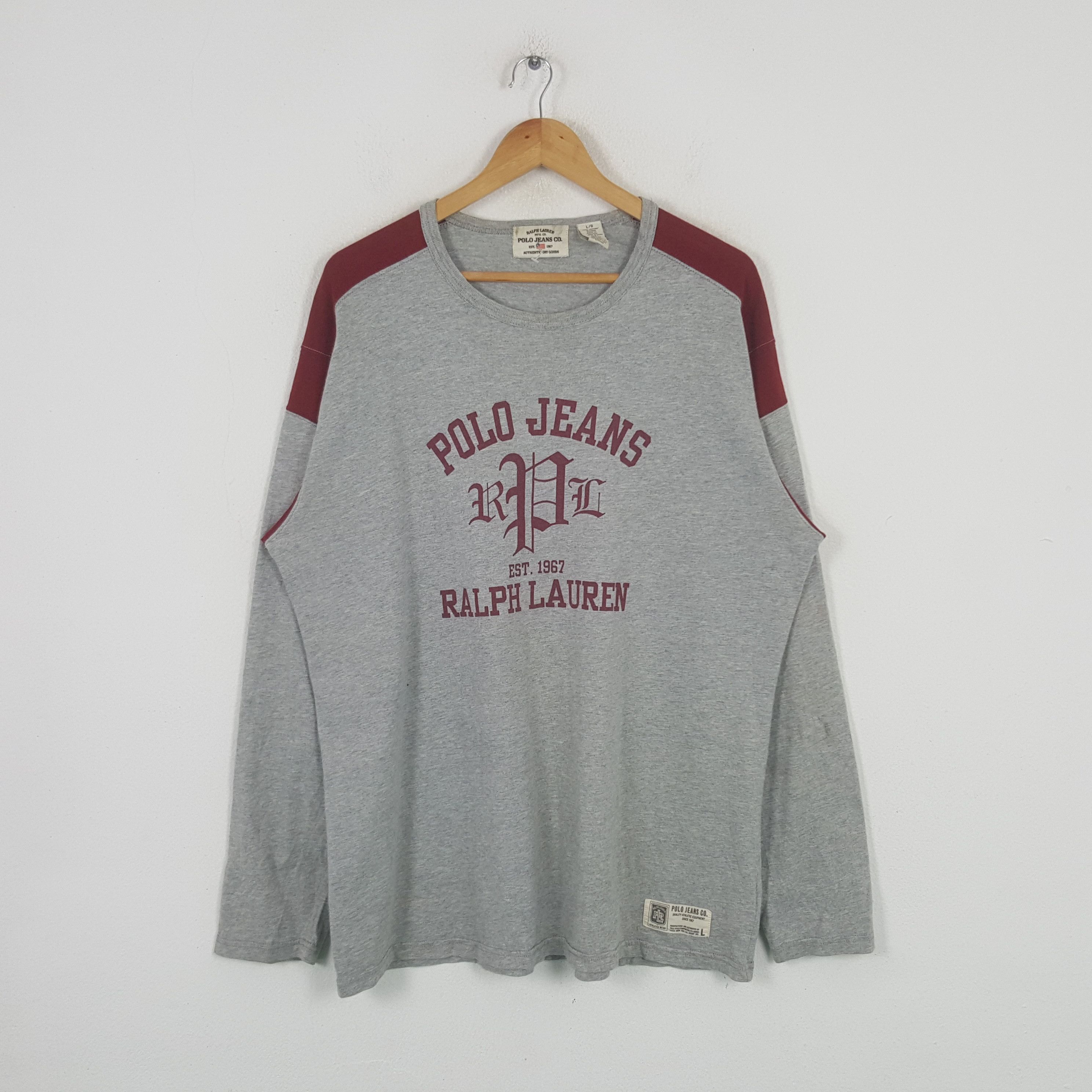 Polo Ralph Lauren Vintage Polo Jeans Ralph Lauren American Brand Tshirt 31 Size US XL / EU 56 / 4 - 1 Thumbnail