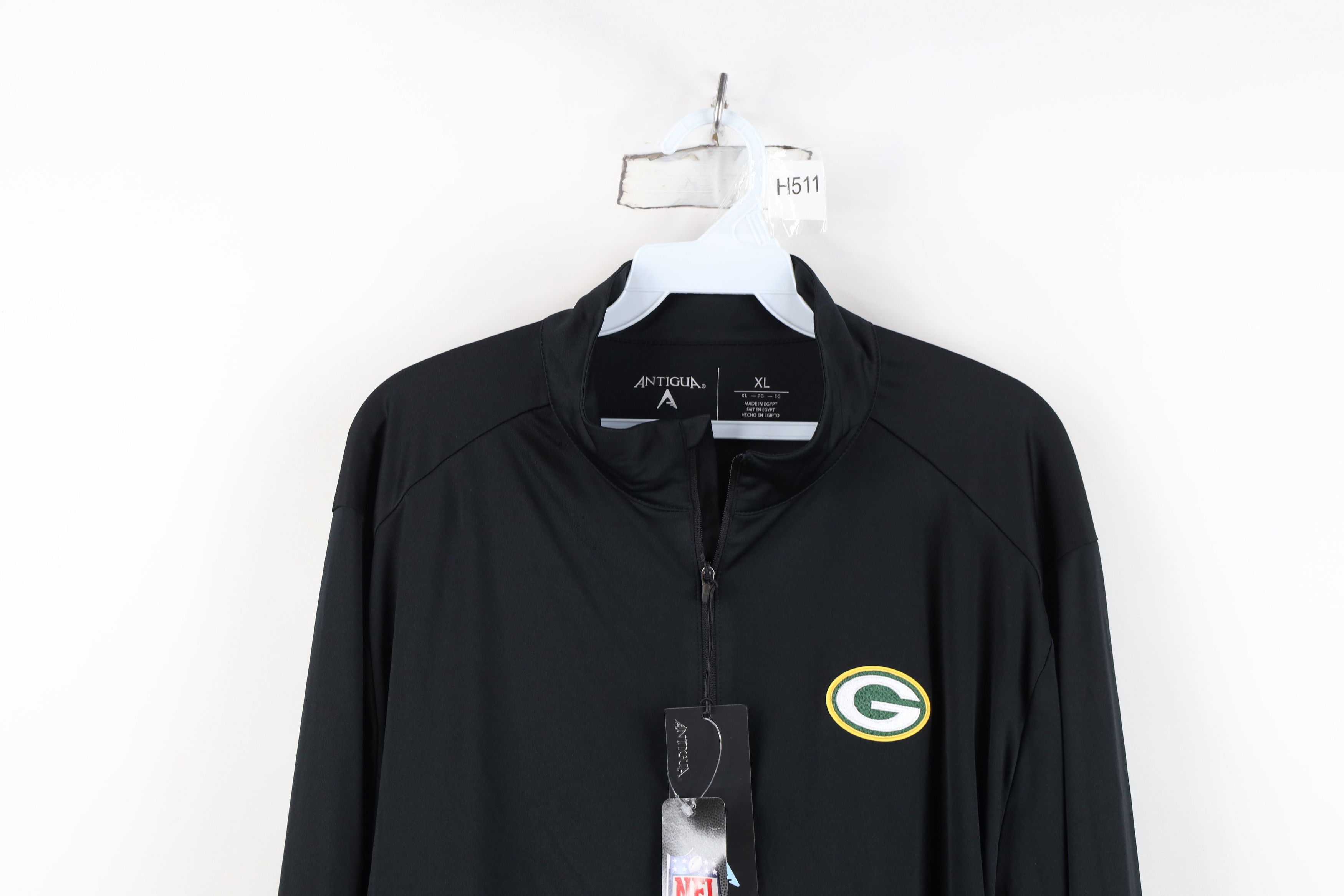 Vintage New NFL Packers Football Half Zip Pullover Jacket Top Black Size US XL / EU 56 / 4 - 2 Thumbnail