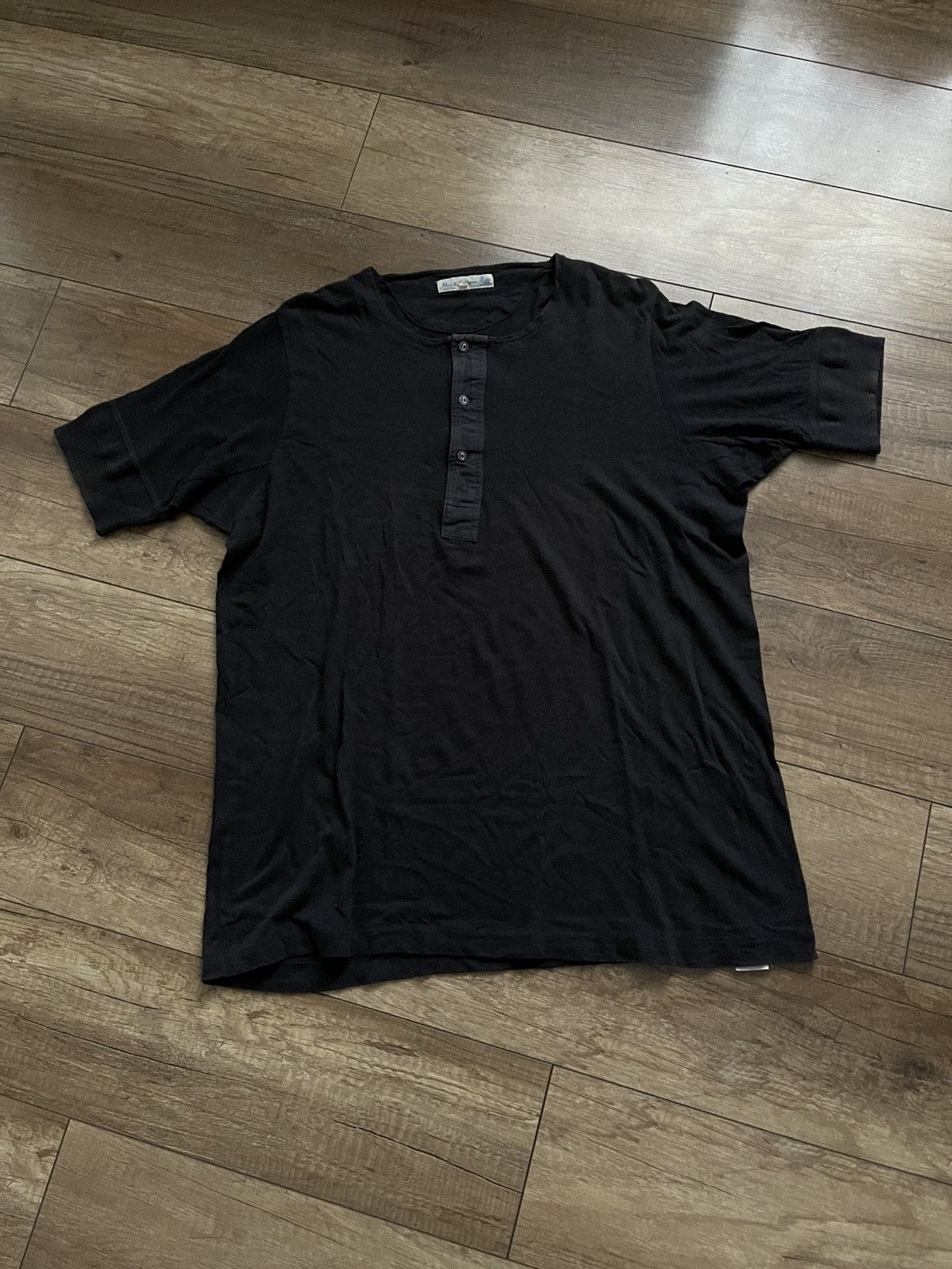 Merz B. Schwanen Merz B Schwanen Henley Loopwheeled T-Shirt Tee Size US XXL / EU 58 / 5 - 2 Thumbnail