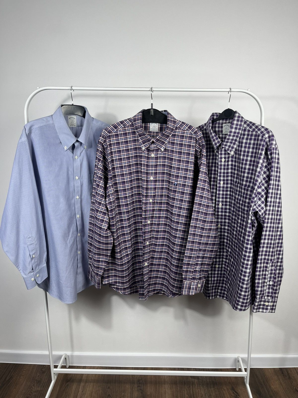 Brooks Brothers Brooks Brothers Button Down Shirt Set of 3 Plaid Striped XL Size US XL / EU 56 / 4 - 1 Thumbnail
