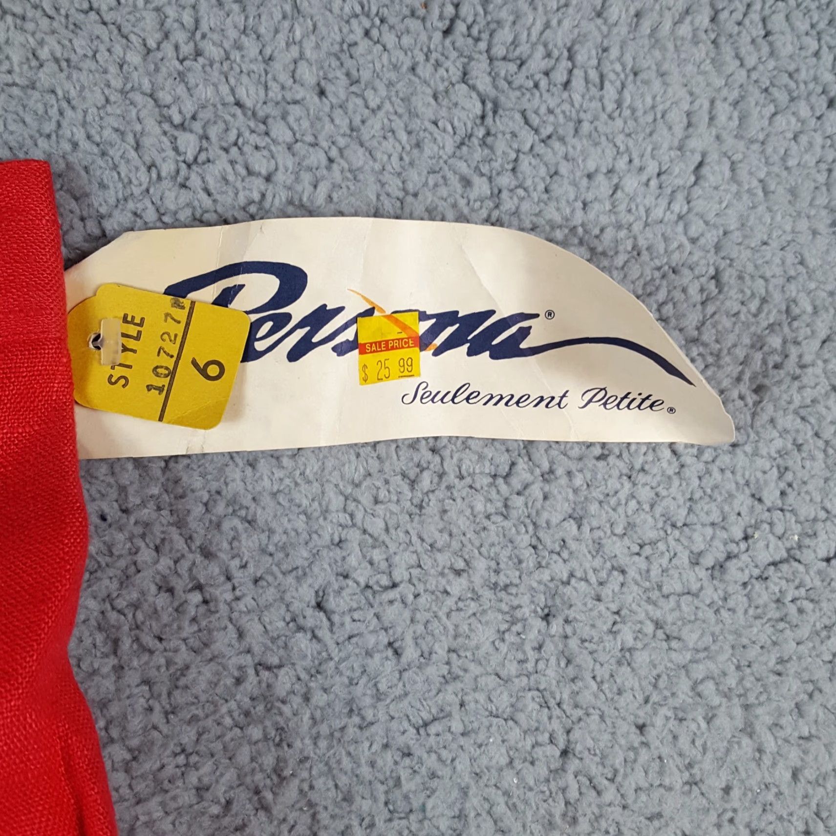 Vintage VINTAGE 80s Linen Pencil Skirt Women's Size 6 Red Long Zip Up Persona USA Made Adult Women Size 28" / US 6 / IT 42 - 7 Thumbnail