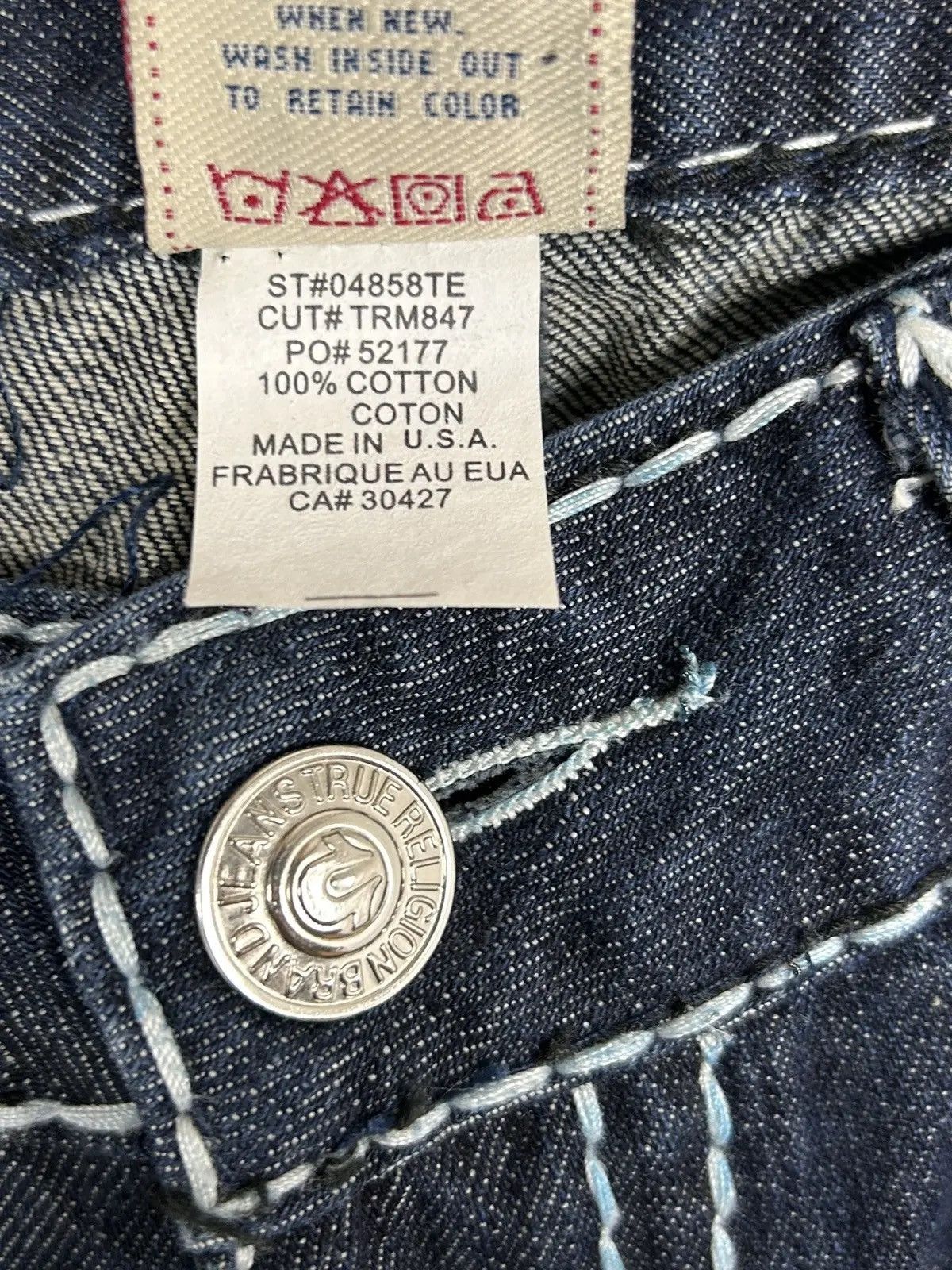 True Religion Vintage True Religion Bobby Crazy Embroidery Jeans Size 32 Size 32" / US 10 / IT 46 - 11 Thumbnail