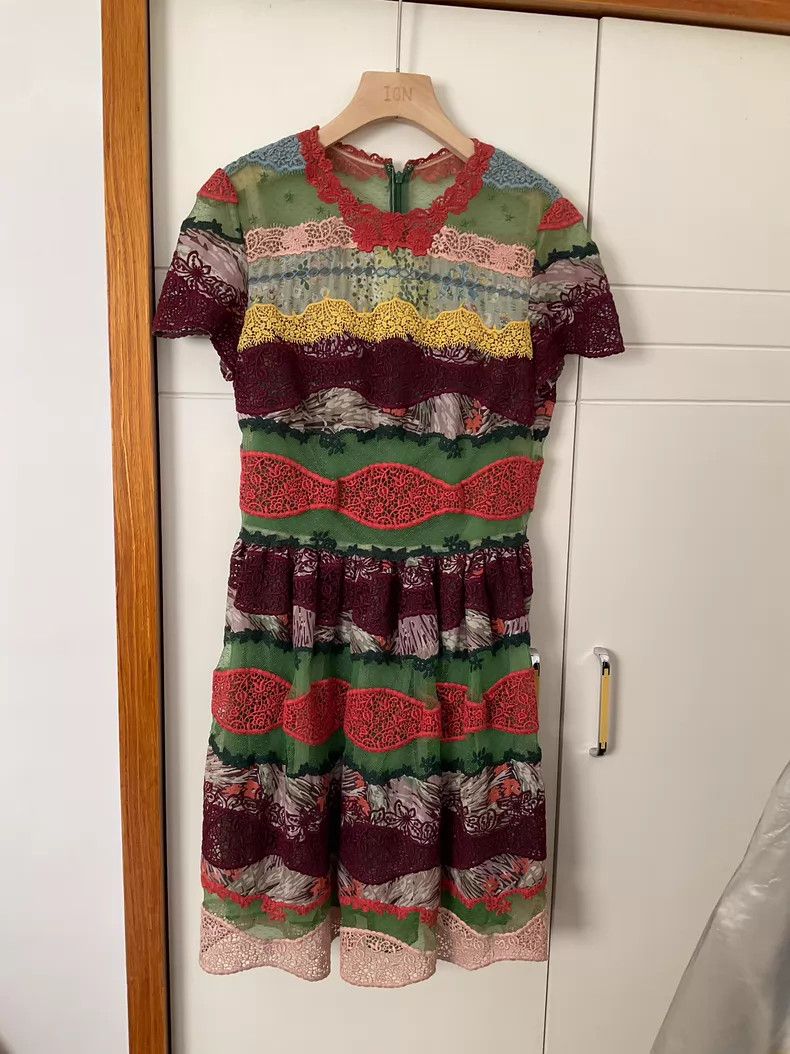 Valentino Valentino Colorful lace dress Size XS / US 0-2 / IT 36-38 - 2 Thumbnail